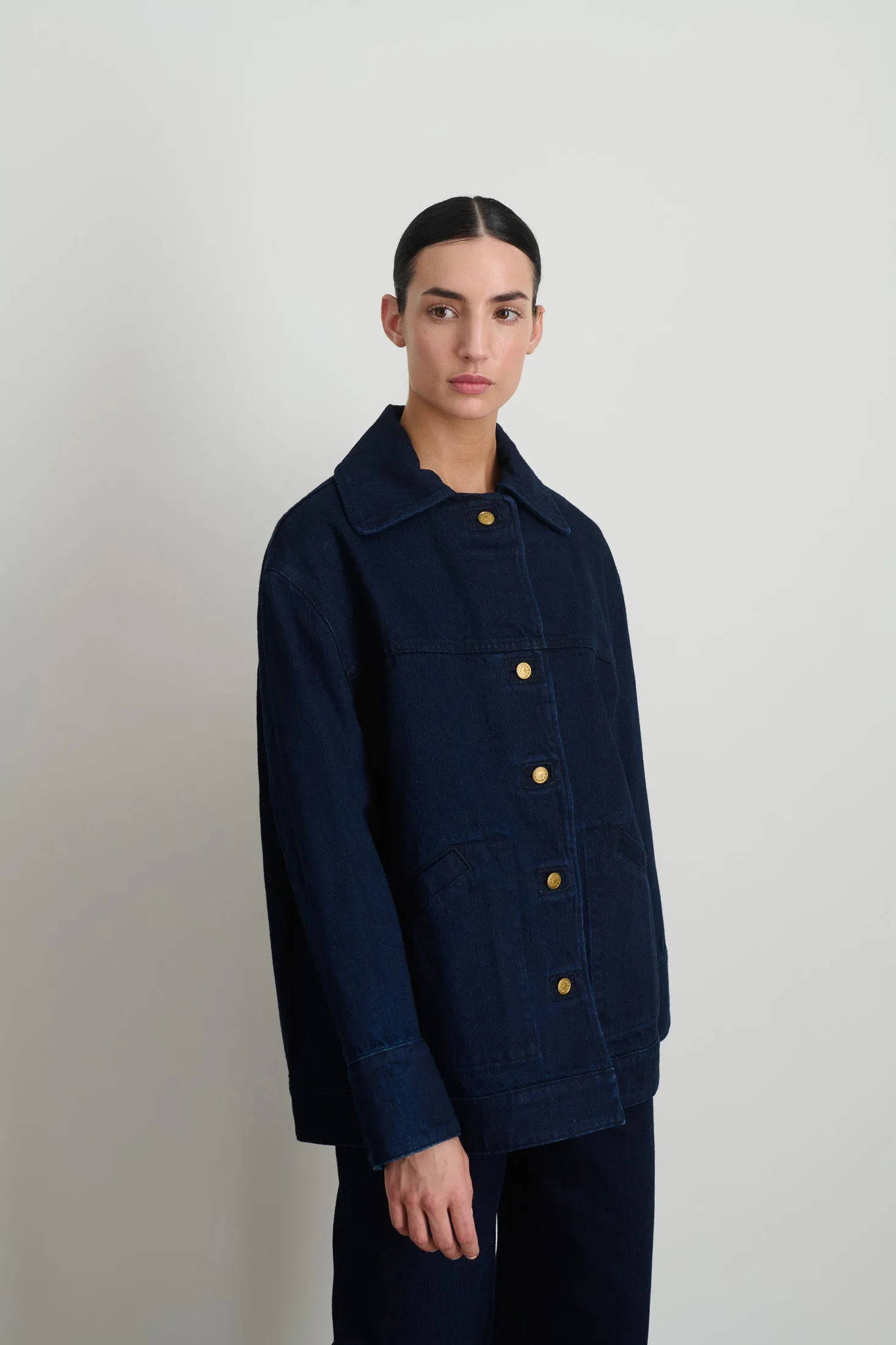 Stadium Jacket Indigo Rinse sold by B Sides Jeans product image thumbnail 4