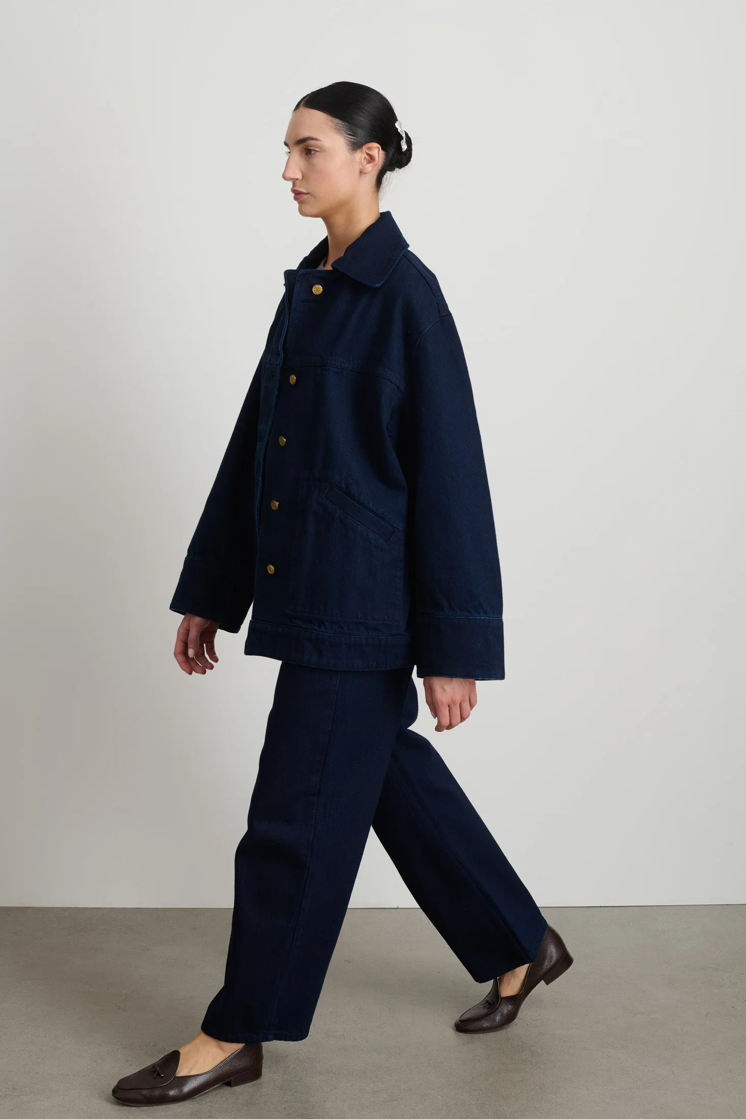 Stadium Jacket Indigo Rinse sold by B Sides Jeans product image thumbnail 3