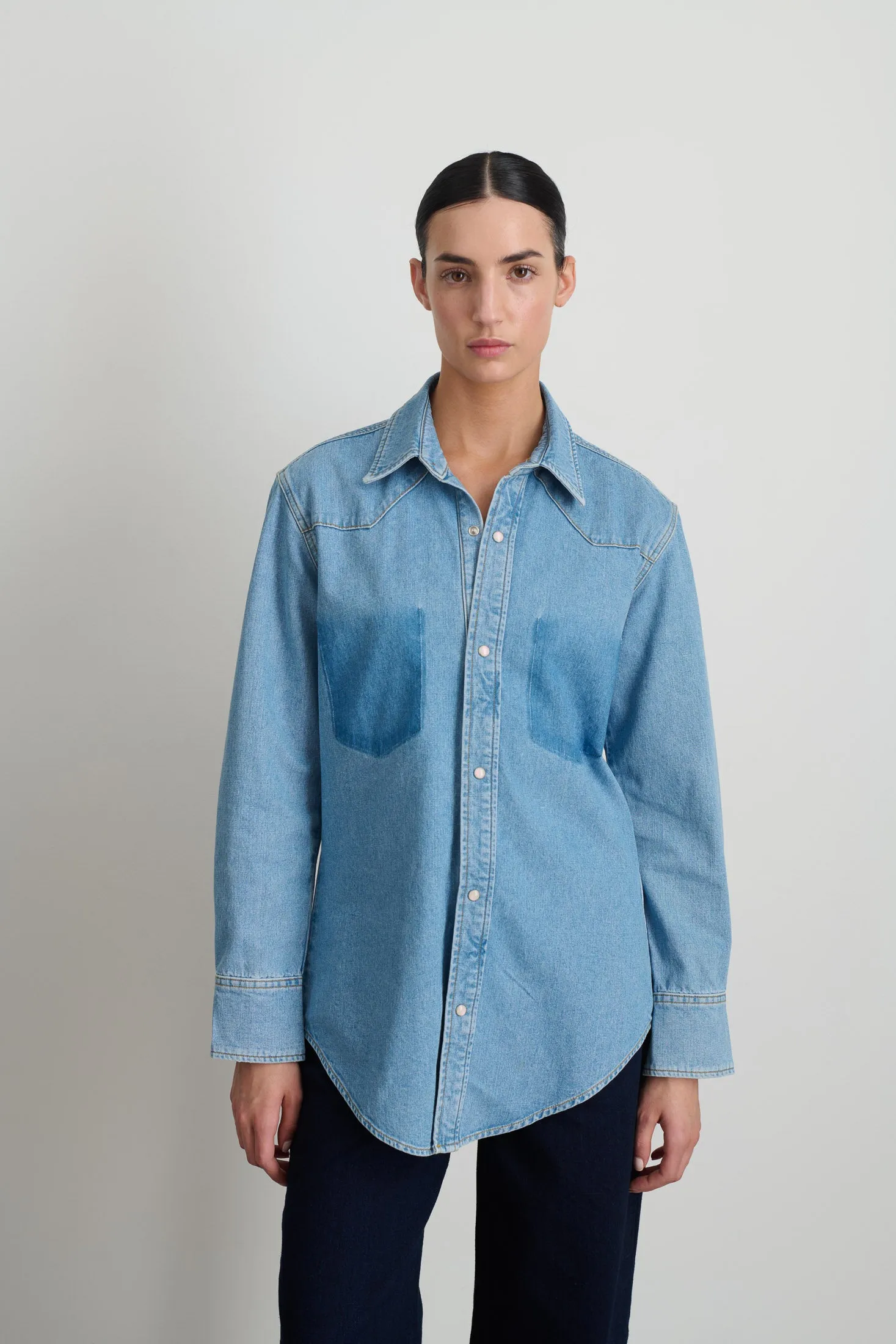 Liv Western Shirt Park Wash sold by B Sides Jeans product image thumbnail 4