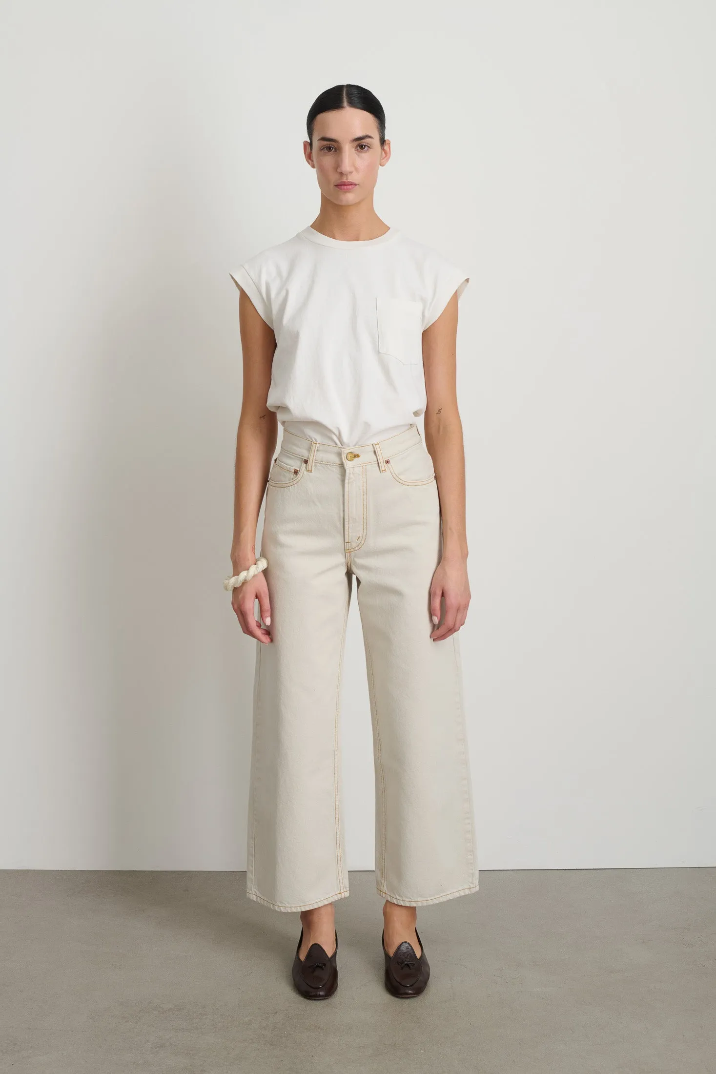 Elissa Jean Tile White sold by B Sides Jeans