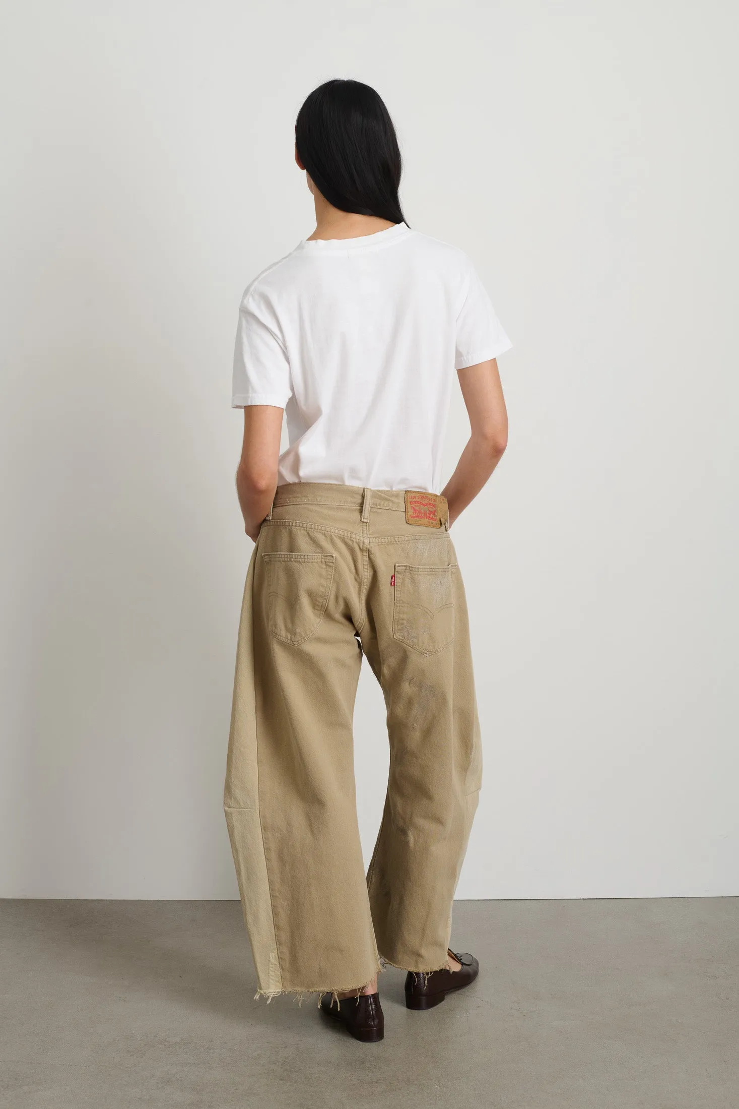Vintage Lasso Jean Slouch Crop Classic Faded Khaki sold by B Sides Jeans product image thumbnail 3
