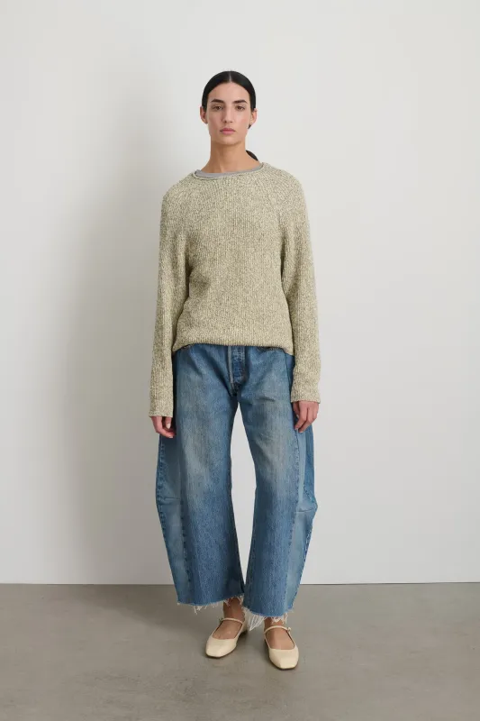 Roll Neck Shaker Stitch Pullover Ecru / Black sold by B Sides Jeans