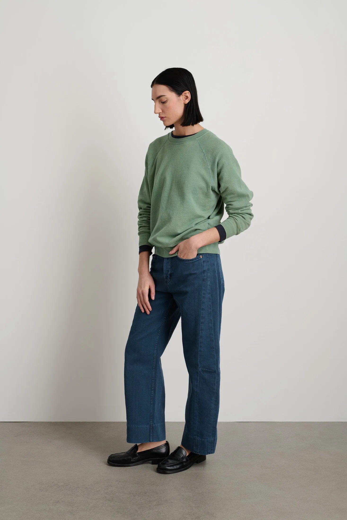 B Sides Sweatshirt Loden Botanical Overdye sold by B Sides Jeans product image thumbnail 2