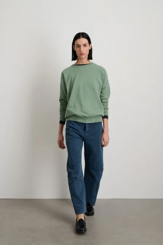 B Sides Sweatshirt Loden Botanical Overdye sold by B Sides Jeans