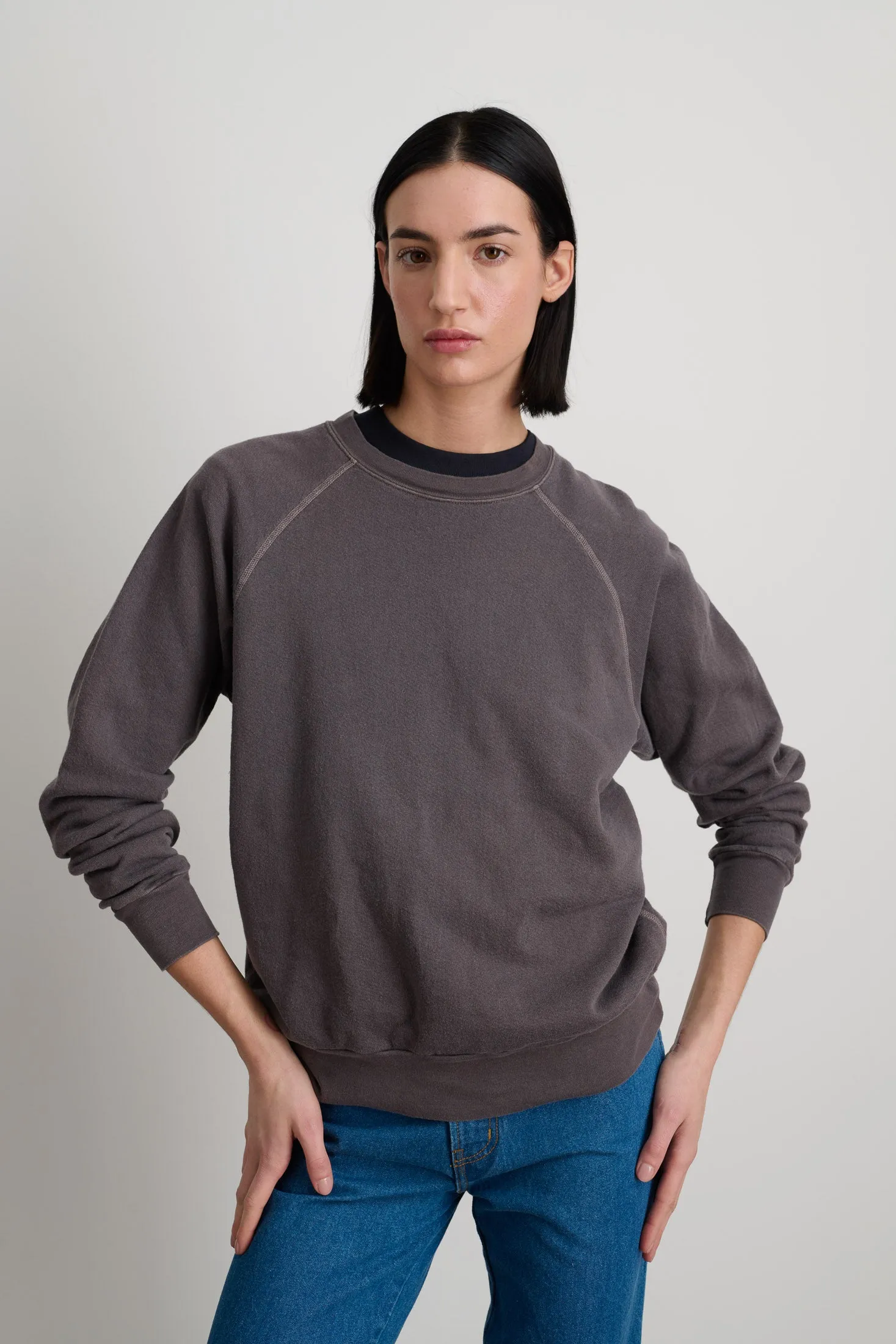 B Sides Sweatshirt Lavender Botanical Overdye sold by B Sides Jeans product image thumbnail 4