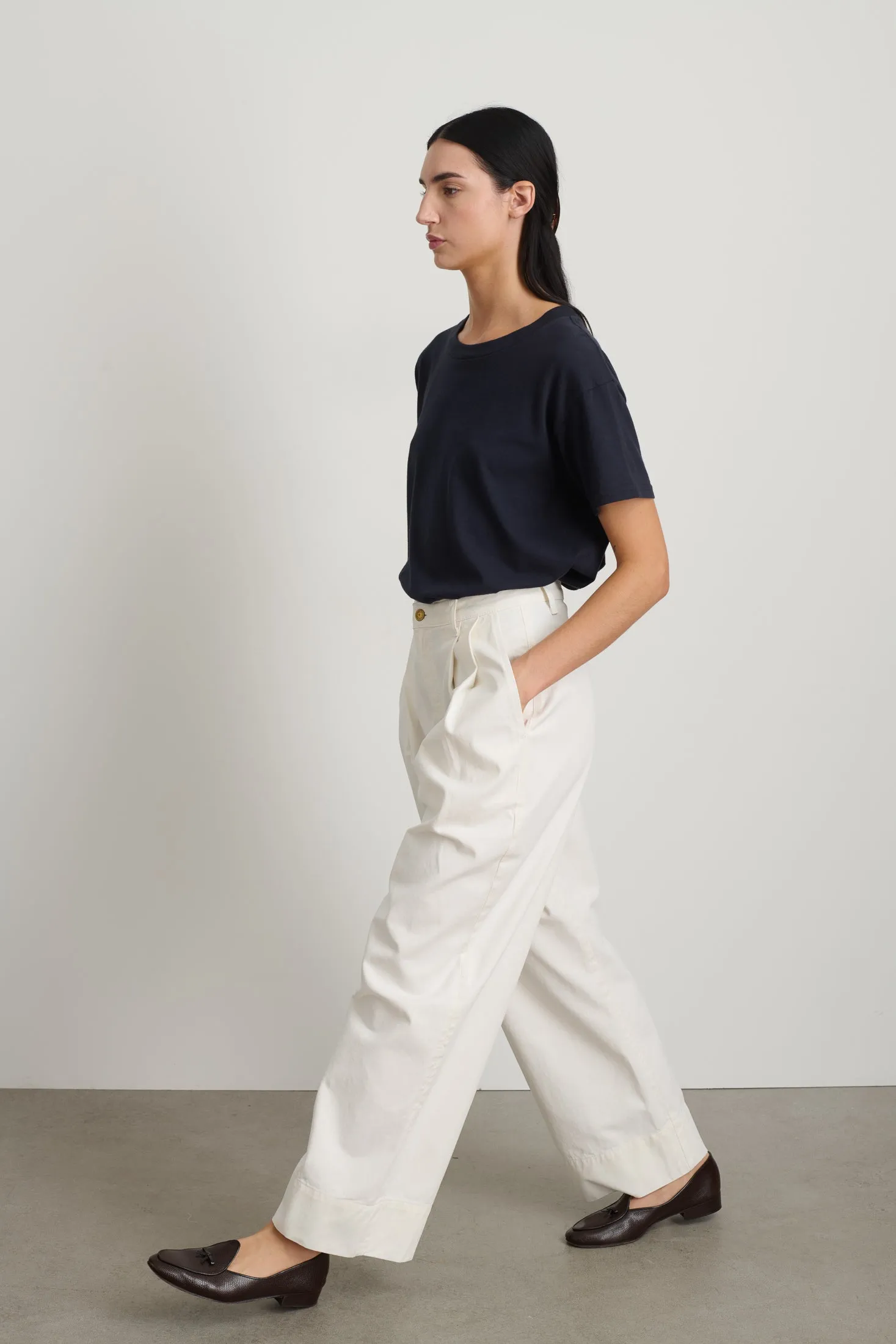 Martin Pleated Chino Chalk White sold by B Sides Jeans product image thumbnail 2