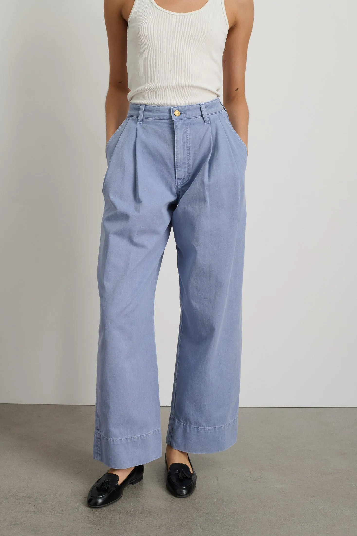 Martin Pleated Chino Pale Blue sold by B Sides Jeans product image thumbnail 4