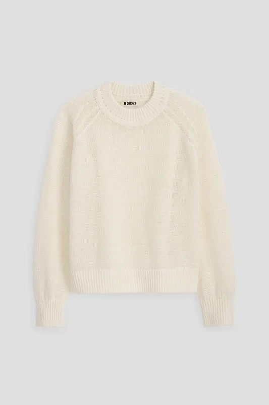 Lind Knit Crew Ecrú made by B Sides Jeans