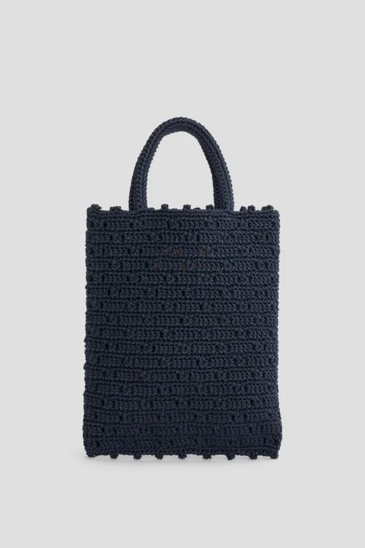 Nico Crochet Tote Navy sold by B Sides Jeans