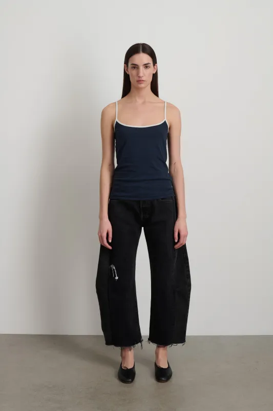 Zora Ringer Tank Navy / White sold by B Sides Jeans