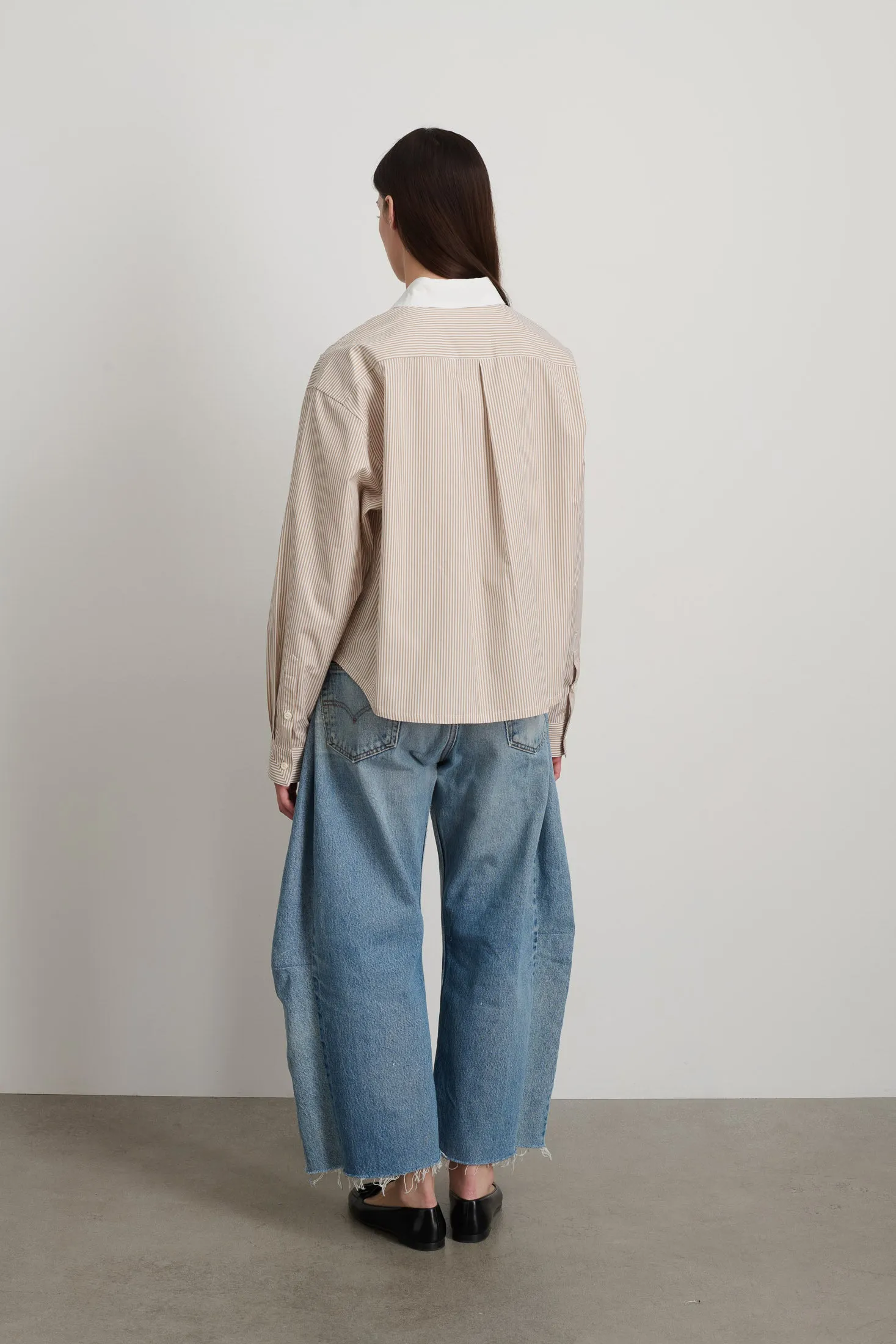 Sandra Shirt Tan/White Stripe sold by B Sides Jeans product image thumbnail 3