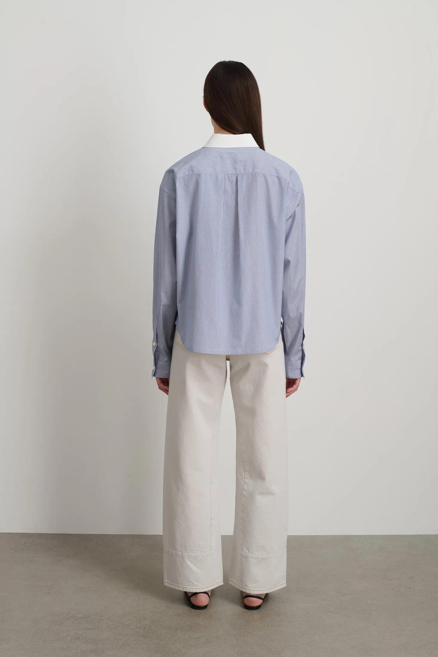 Sandra Shirt Navy/White Stripe sold by B Sides Jeans product image thumbnail 3