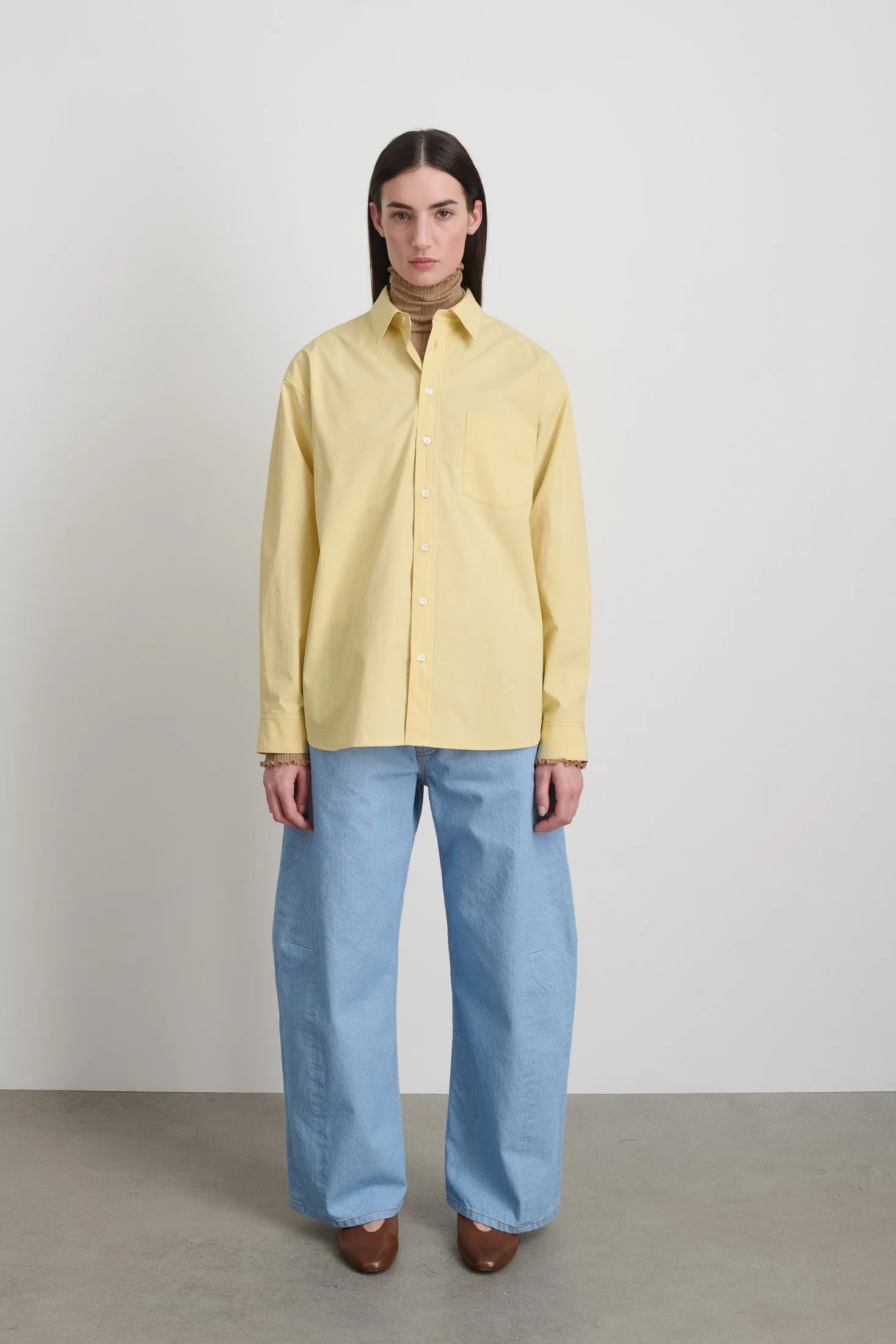 Nolan Shirt Celery sold by B Sides Jeans