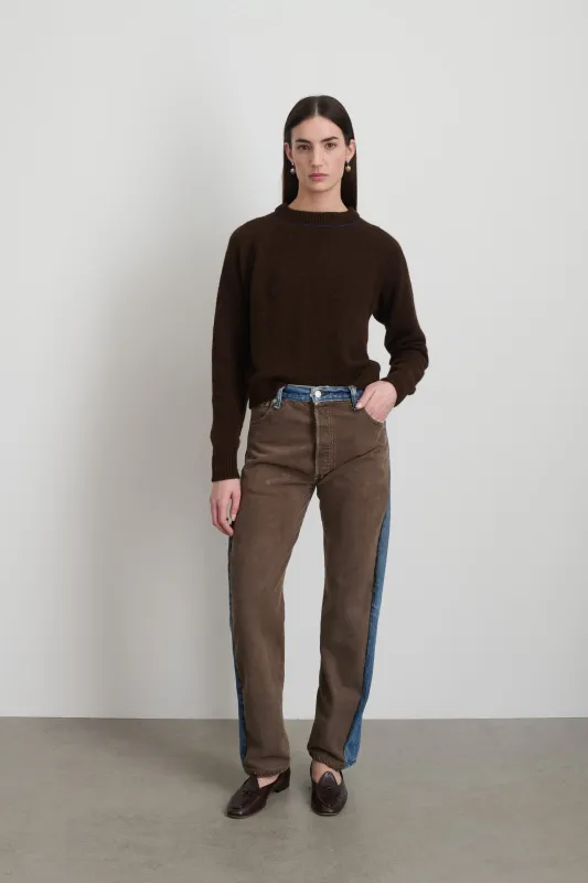 Vintage Straight Rework Halfsie Vintage Brown/Indigo made by B Sides Jeans