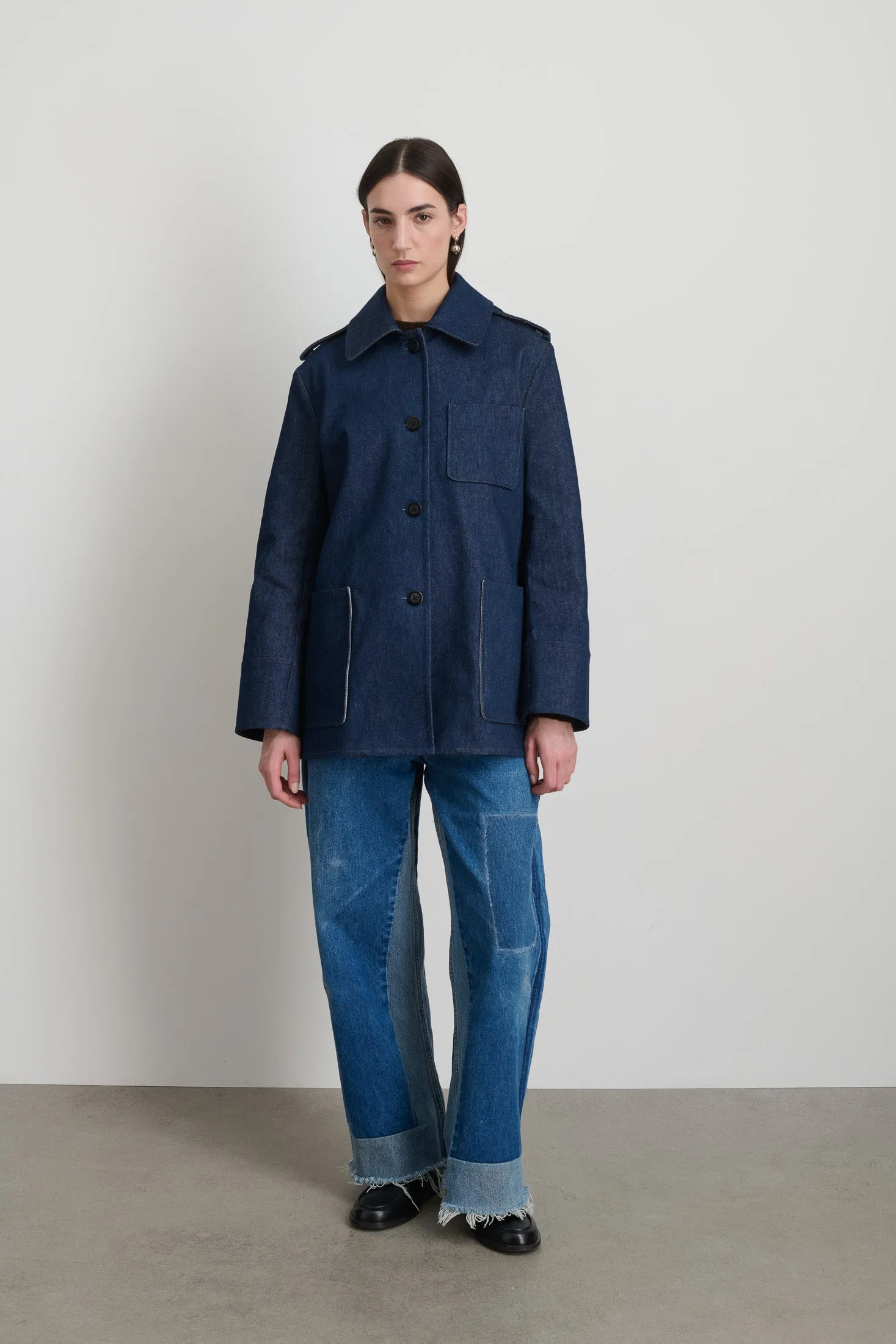 Tonne Denim Jacket Indigo Rinse sold by B Sides Jeans