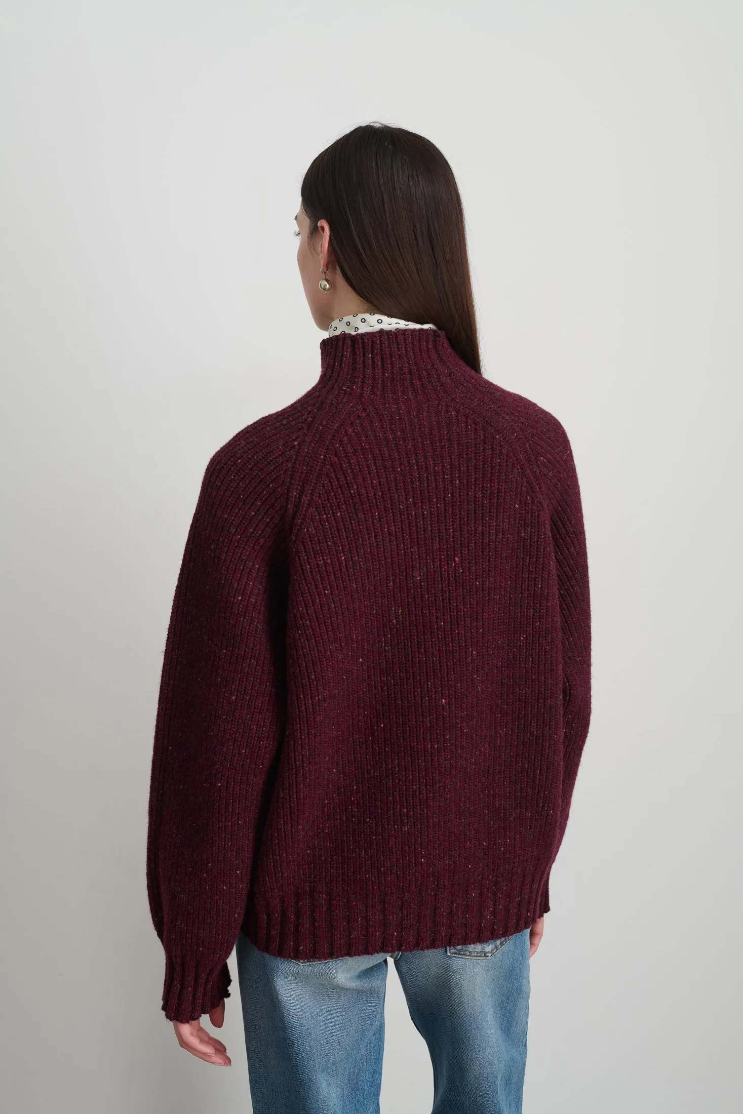 Funnel Neck Burgundy Donegal sold by B Sides Jeans product image thumbnail 5