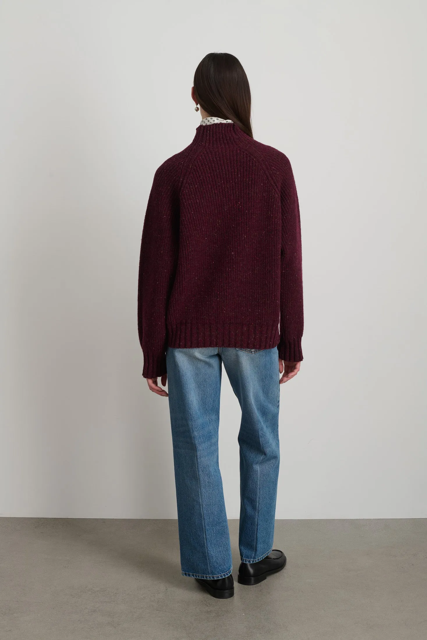Funnel Neck Burgundy Donegal sold by B Sides Jeans product image thumbnail 3
