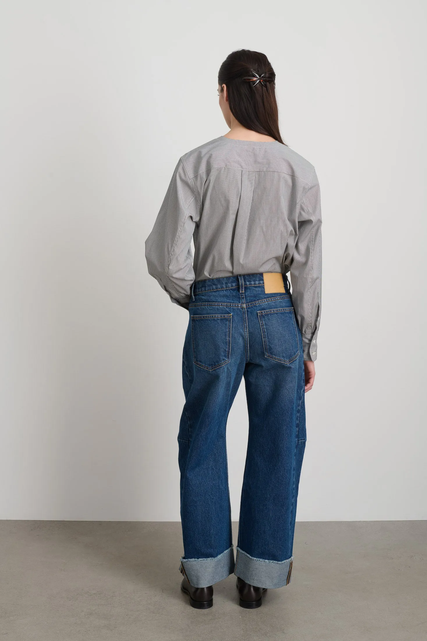 Relaxed Cuffed Lasso Jean Cate Wash sold by B Sides Jeans product image thumbnail 3