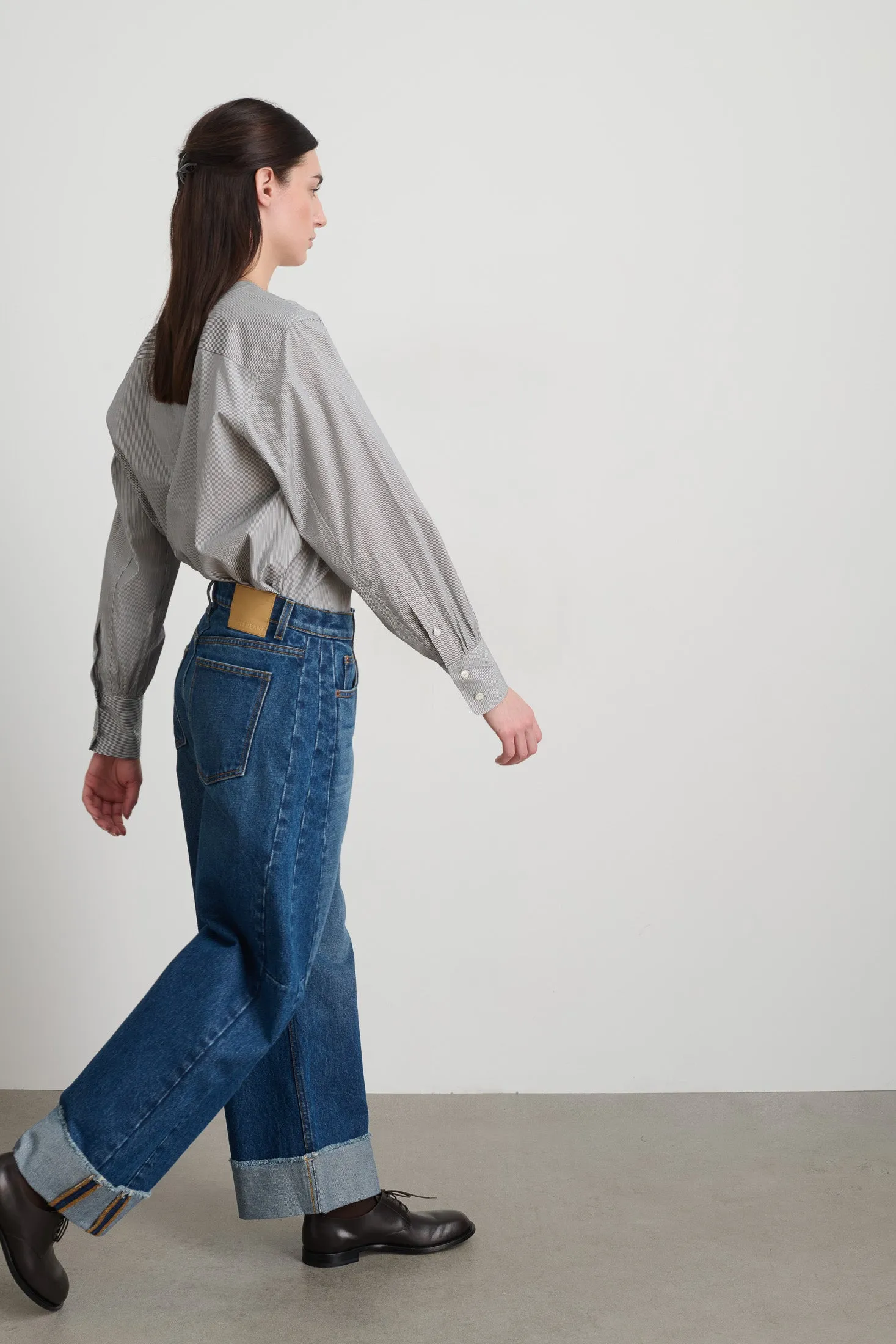 Relaxed Cuffed Lasso Jean Cate Wash sold by B Sides Jeans product image thumbnail 2