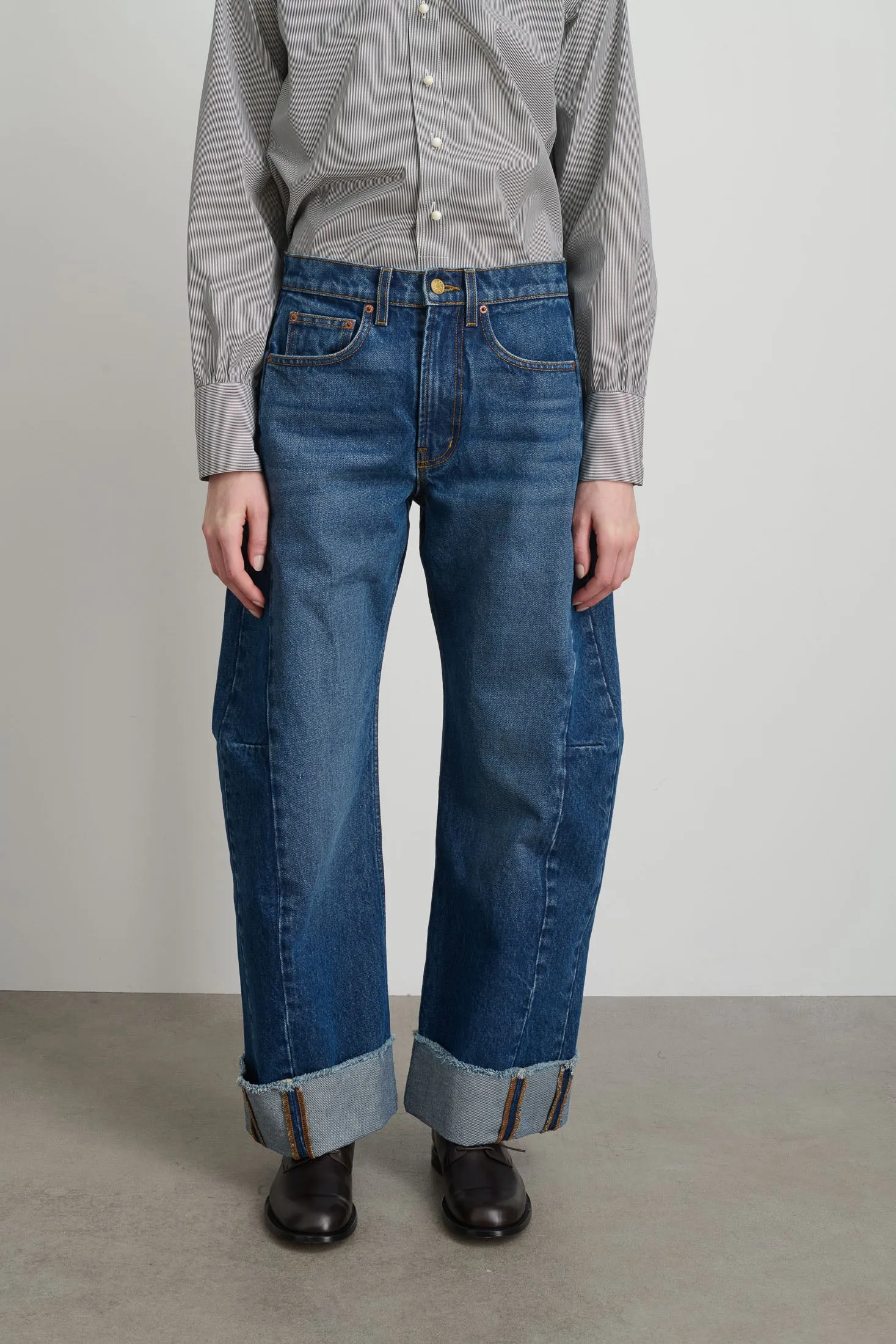 Relaxed Cuffed Lasso Jean Cate Wash sold by B Sides Jeans product image thumbnail 4