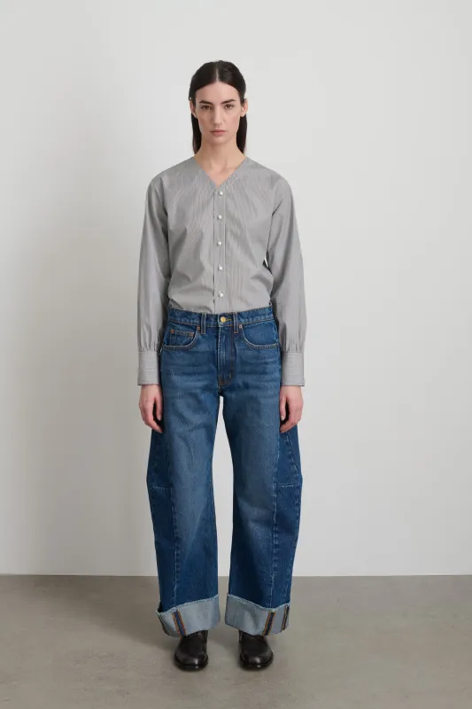 Relaxed Cuffed Lasso Jean Cate Wash sold by B Sides Jeans