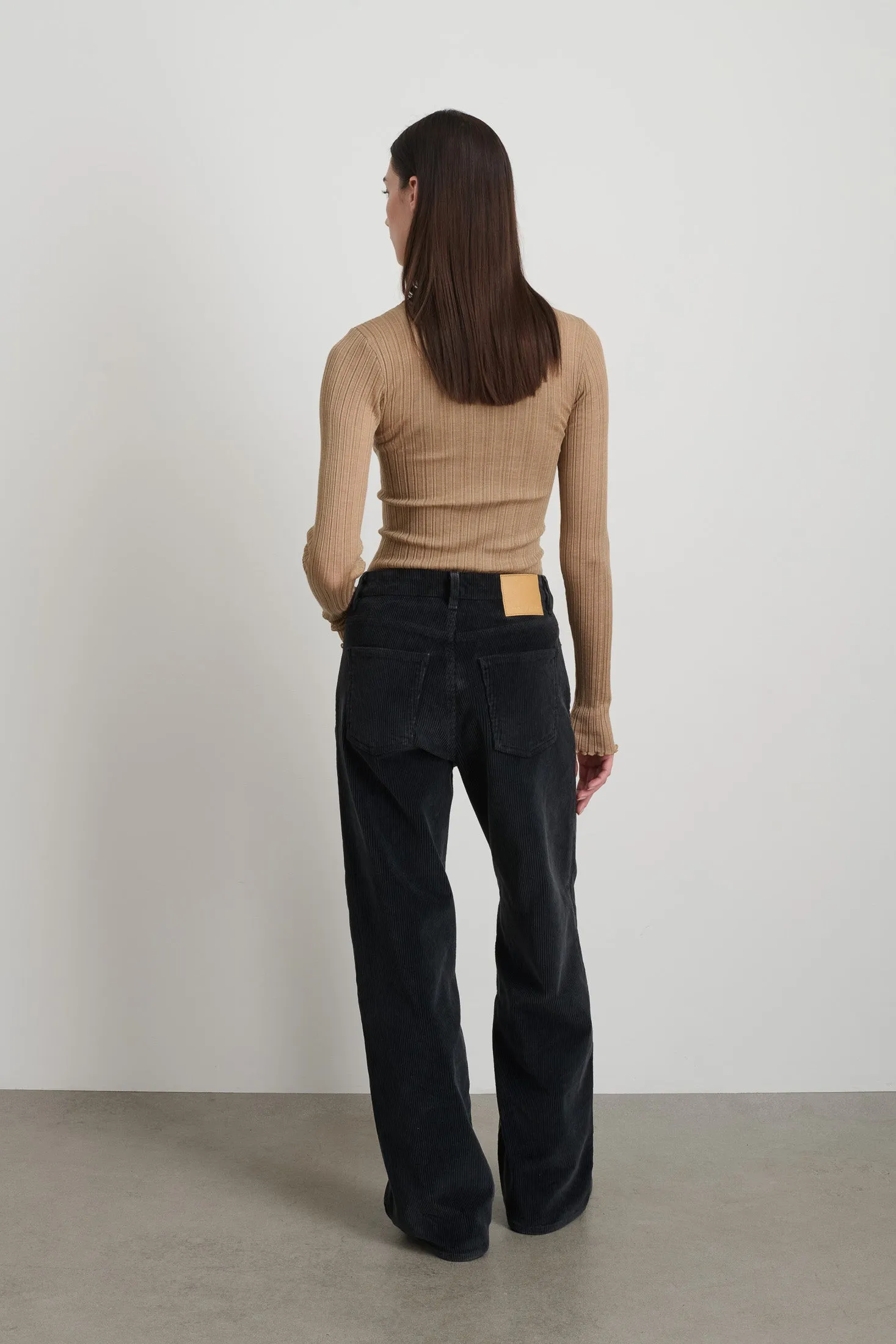 Elissa Stil Black Overdyed Corduroy sold by B Sides Jeans product image thumbnail 3
