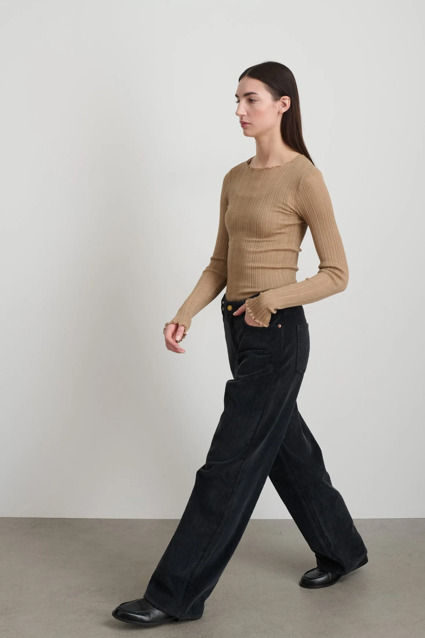 Elissa Stil Black Overdyed Corduroy sold by B Sides Jeans product image thumbnail 2