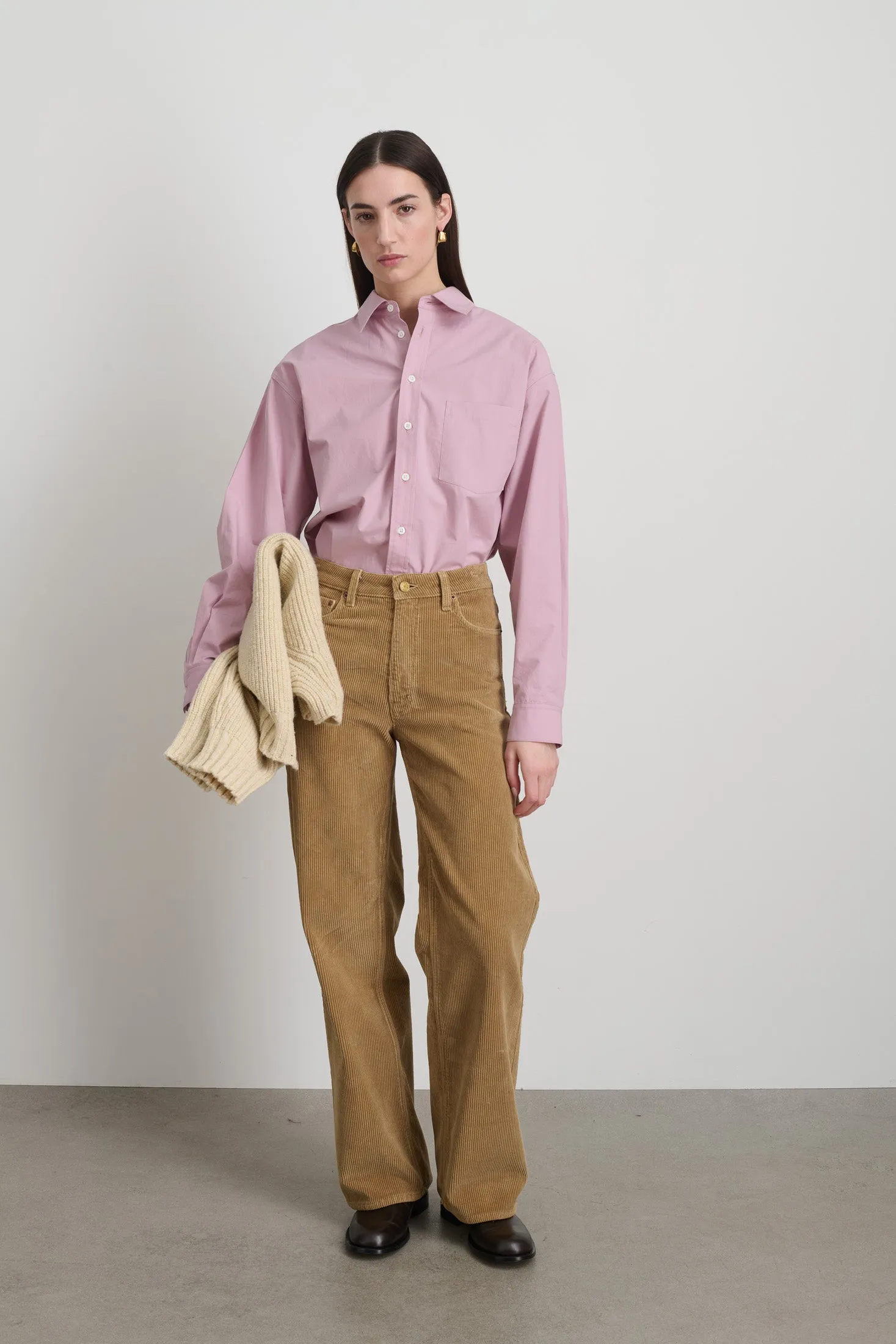 Elissa Khaki Overdyed Corduroy sold by B Sides Jeans