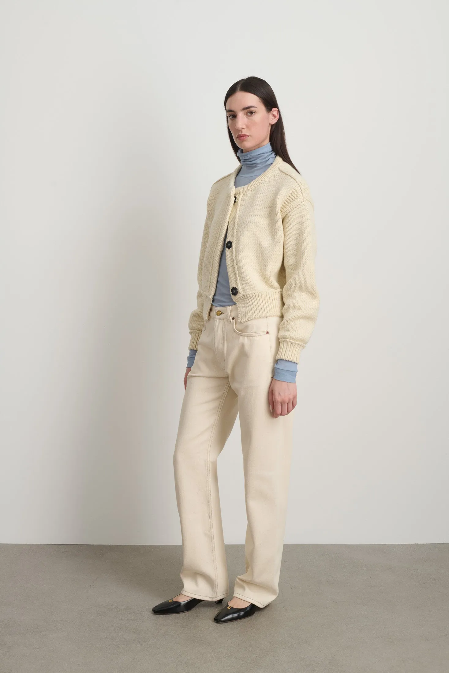 Warren Cardigan Ivory Wool sold by B Sides Jeans product image thumbnail 2