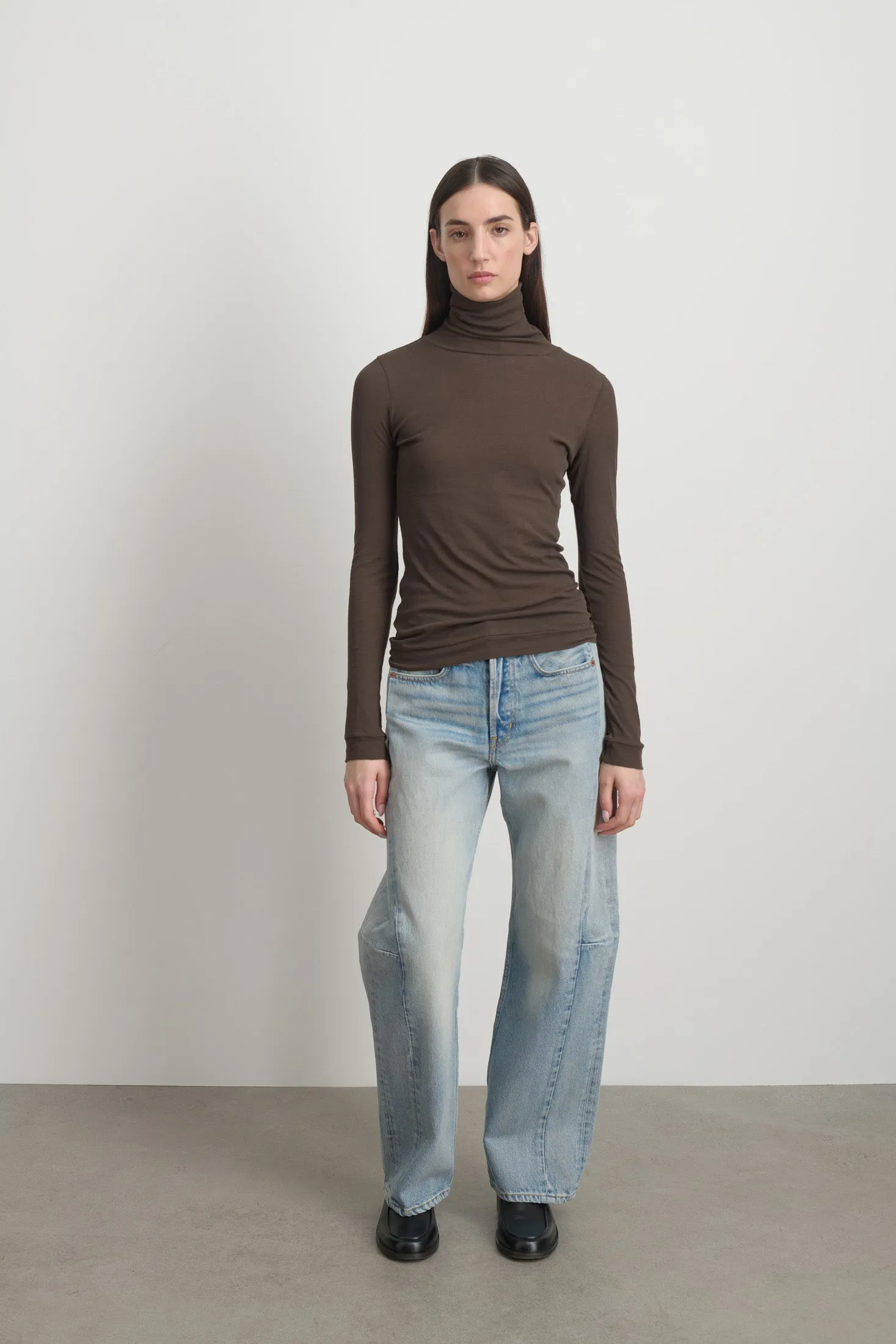 Jana Turtleneck Olive Drab sold by B Sides Jeans
