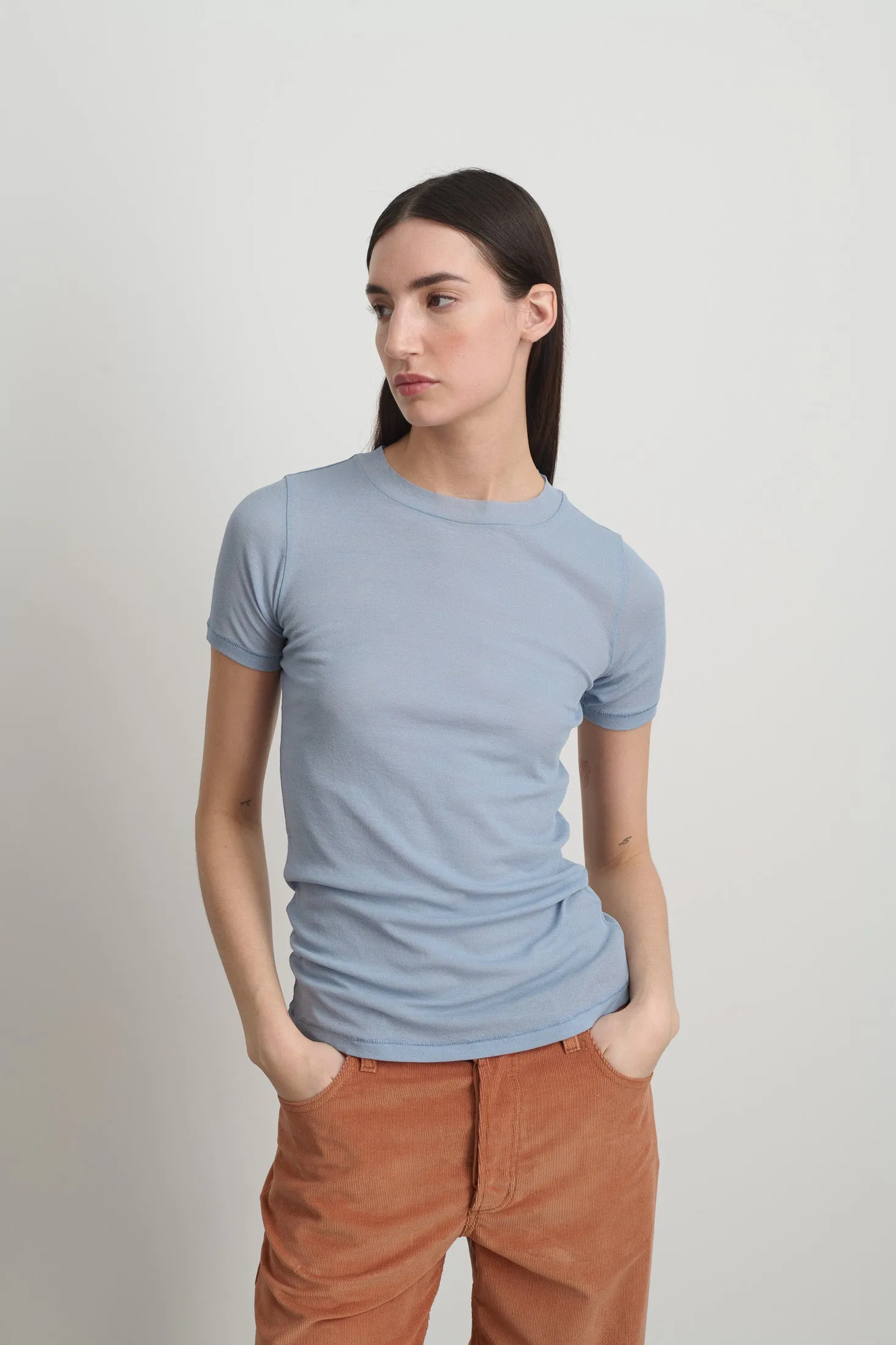 Vivien Tee Steel Blue sold by B Sides Jeans product image thumbnail 5