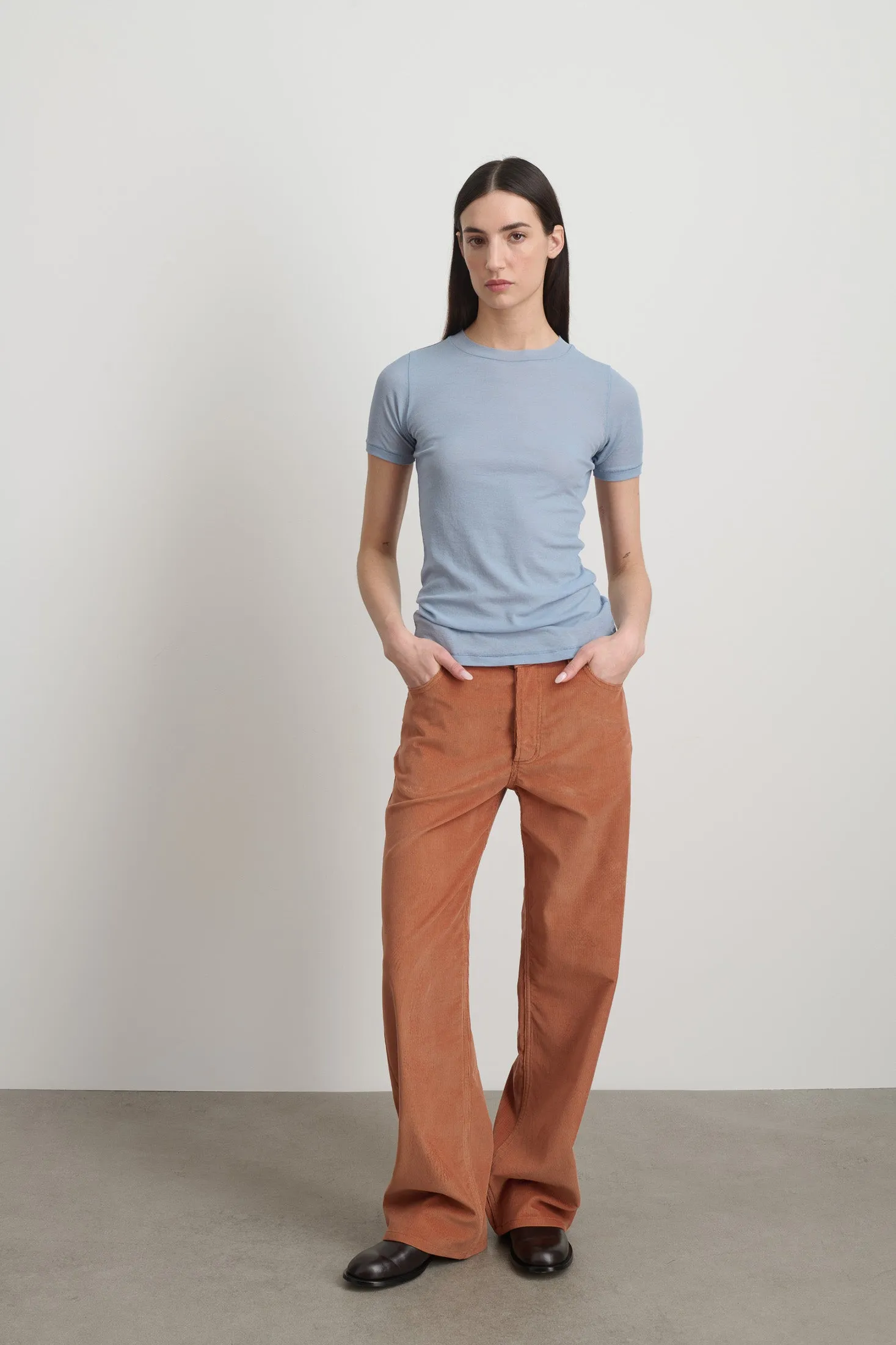 Vivien Tee Steel Blue sold by B Sides Jeans