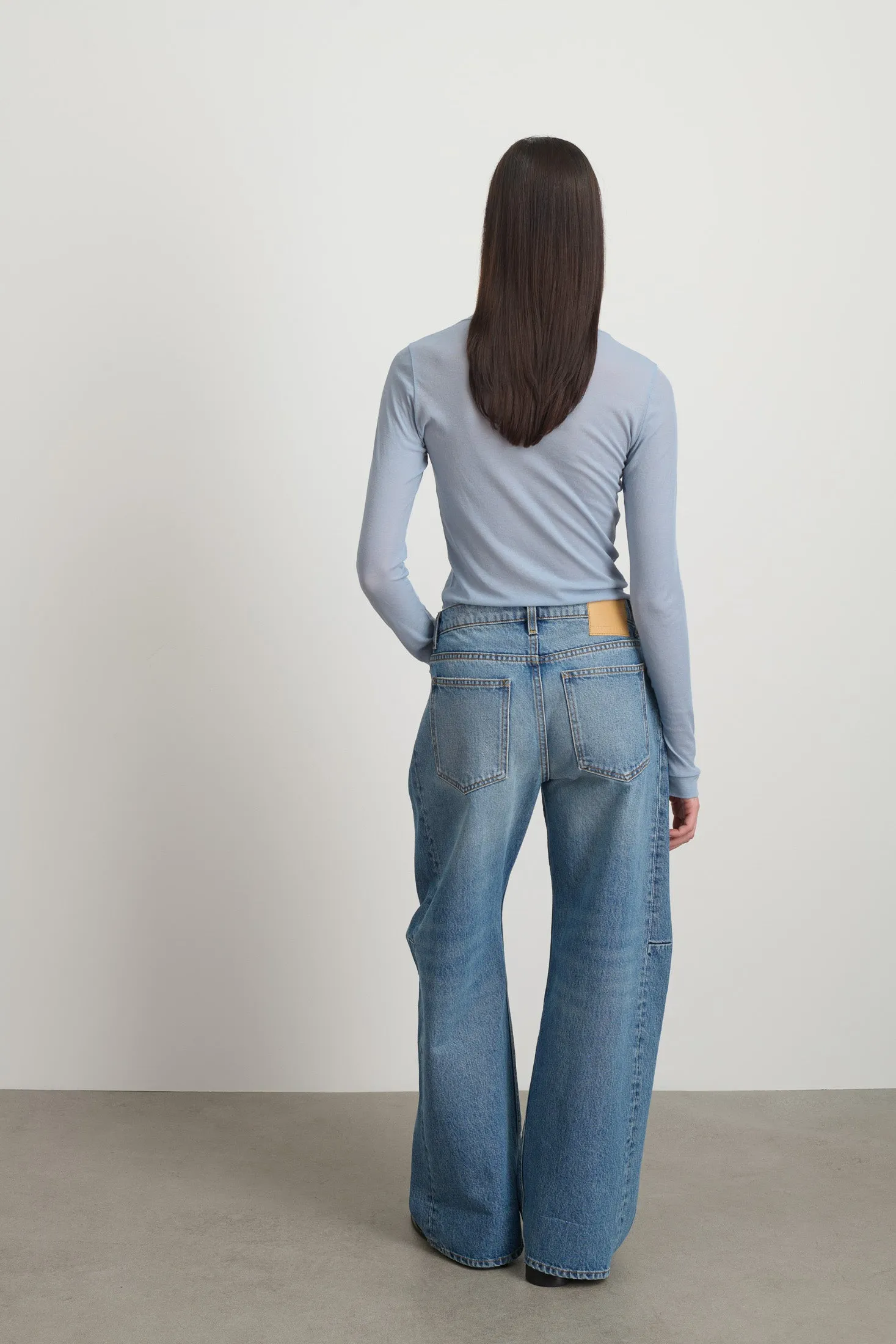 Relaxed Cuffed Lasso Jean Jane Wash sold by B Sides Jeans product image thumbnail 3