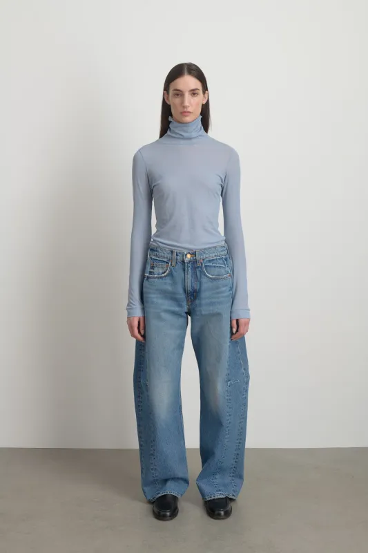 Relaxed Cuffed Lasso Jean Jane Wash sold by B Sides Jeans