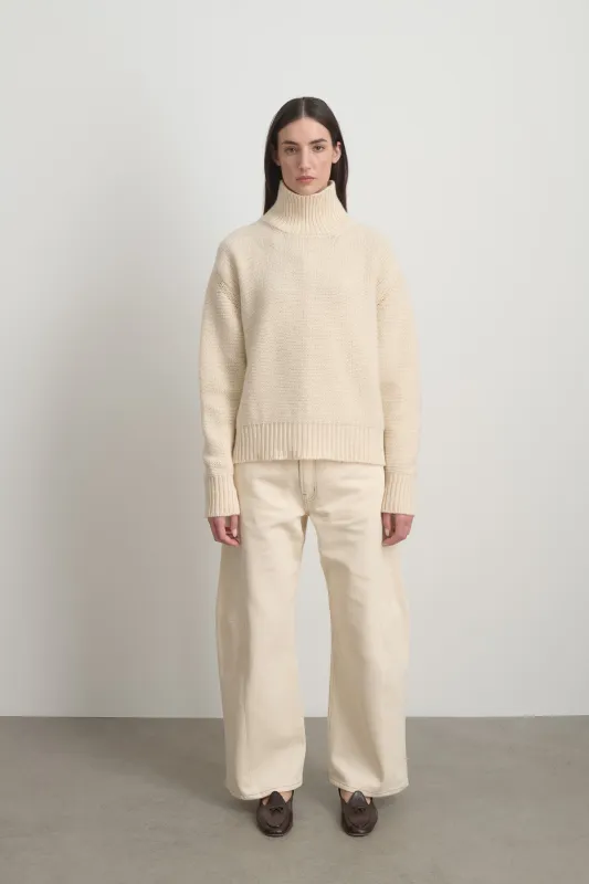 Indie Turtleneck Ivory Lambswool sold by B Sides Jeans