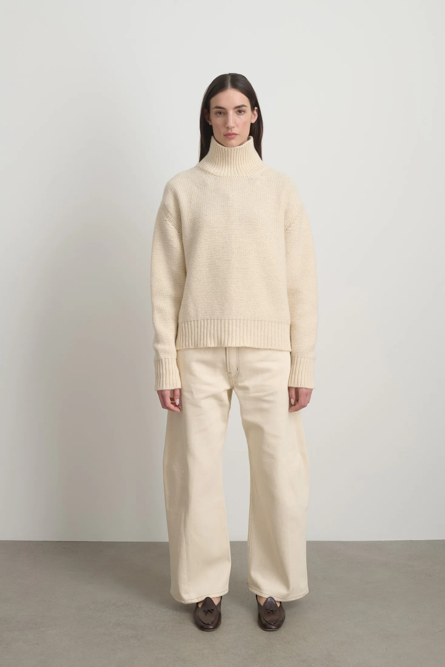 Indie Turtleneck Ivory Lambswool sold by B Sides Jeans