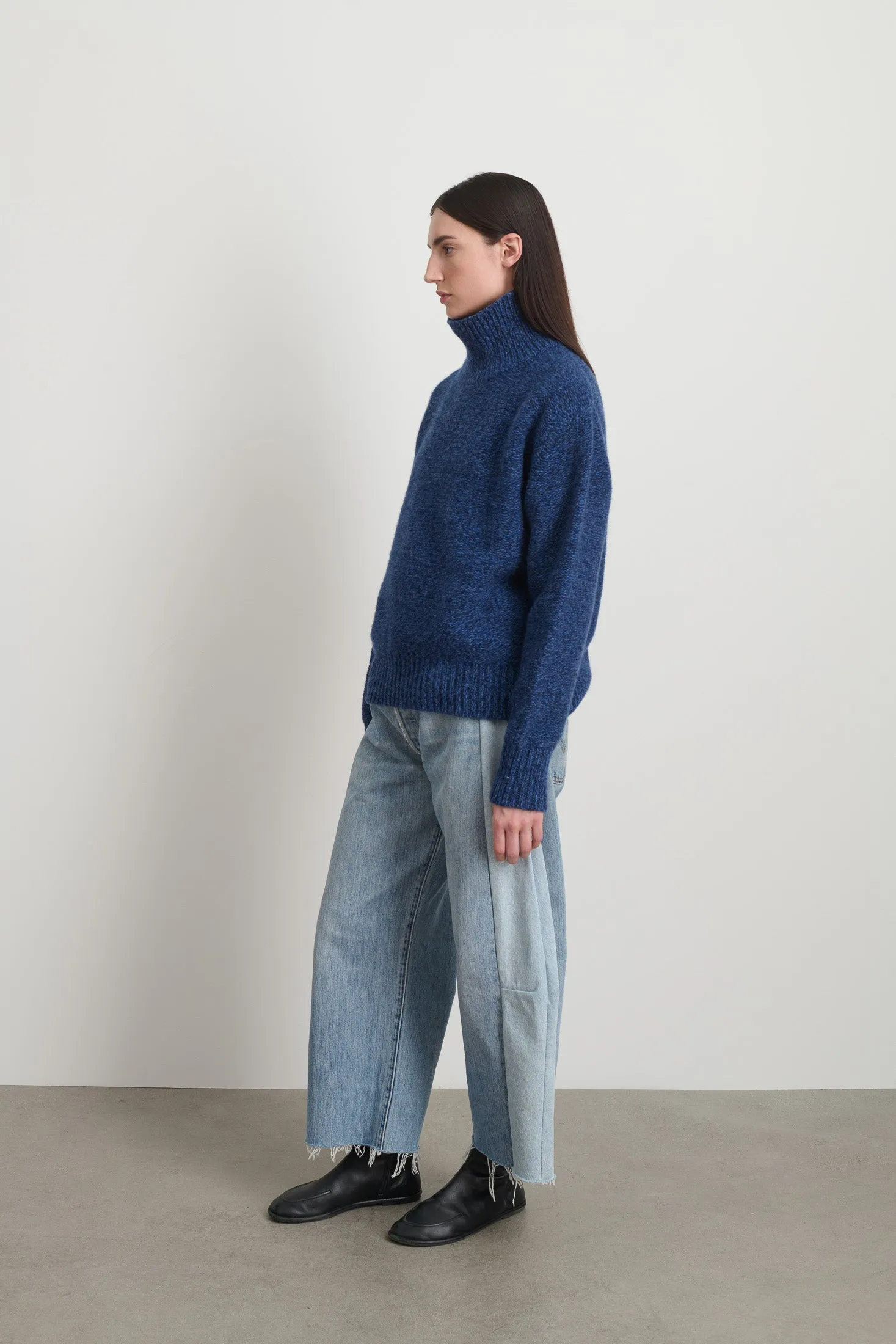 Indie Turtleneck Blue Mix Lambswool sold by B Sides Jeans product image thumbnail 2