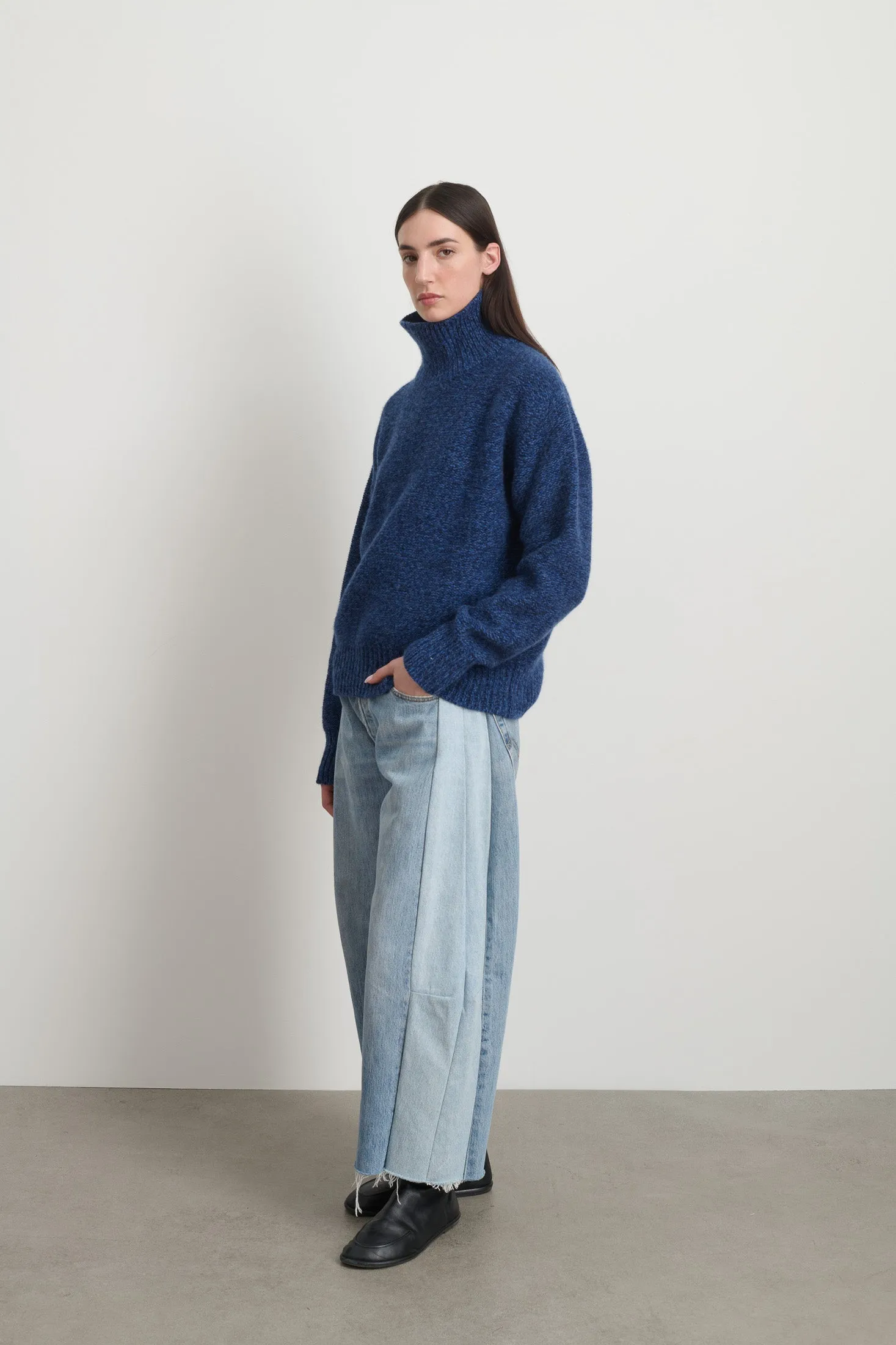Indie Turtleneck Blue Mix Lambswool sold by B Sides Jeans product image thumbnail 3