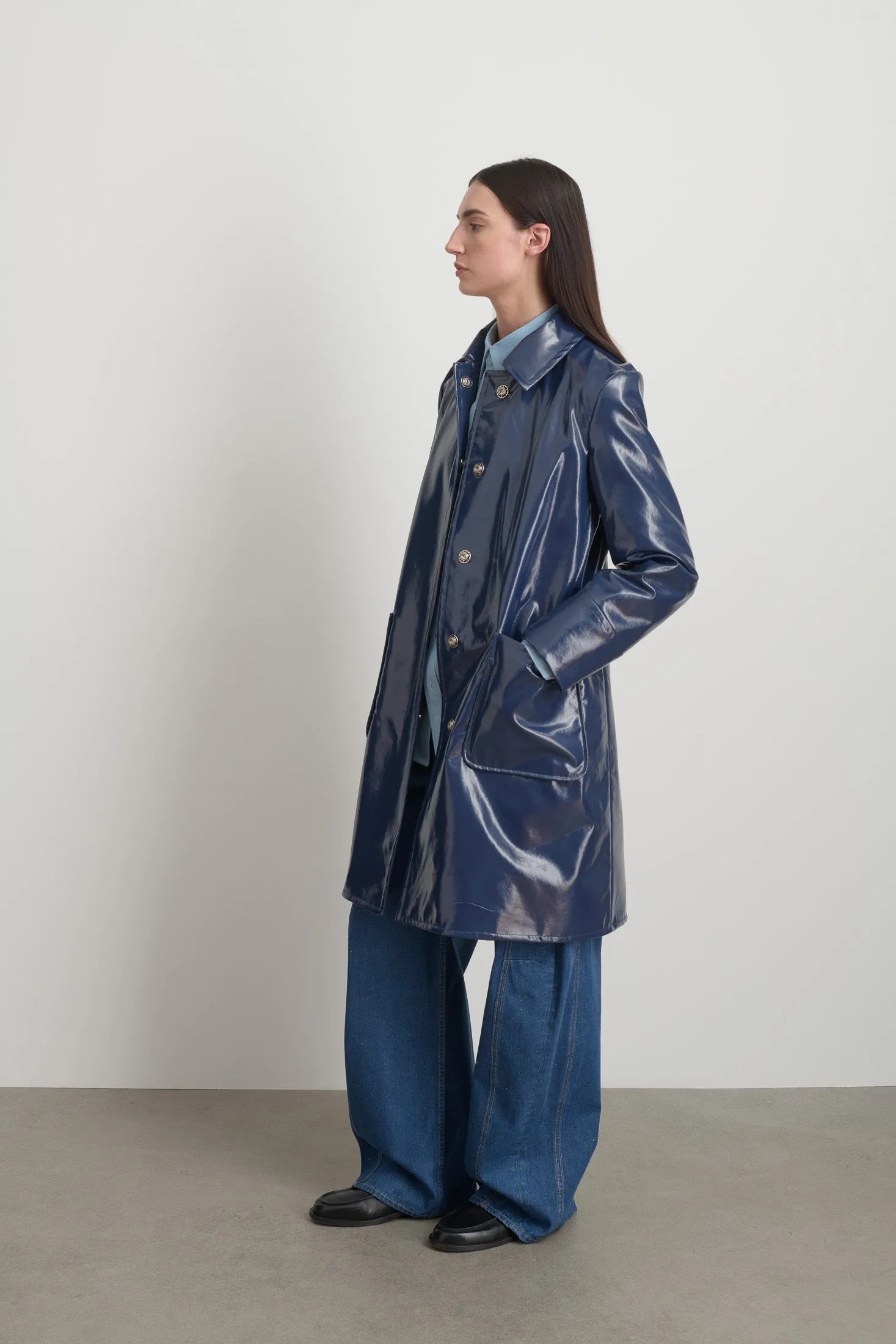 Car Coat Marine Patent sold by B Sides Jeans product image thumbnail 3
