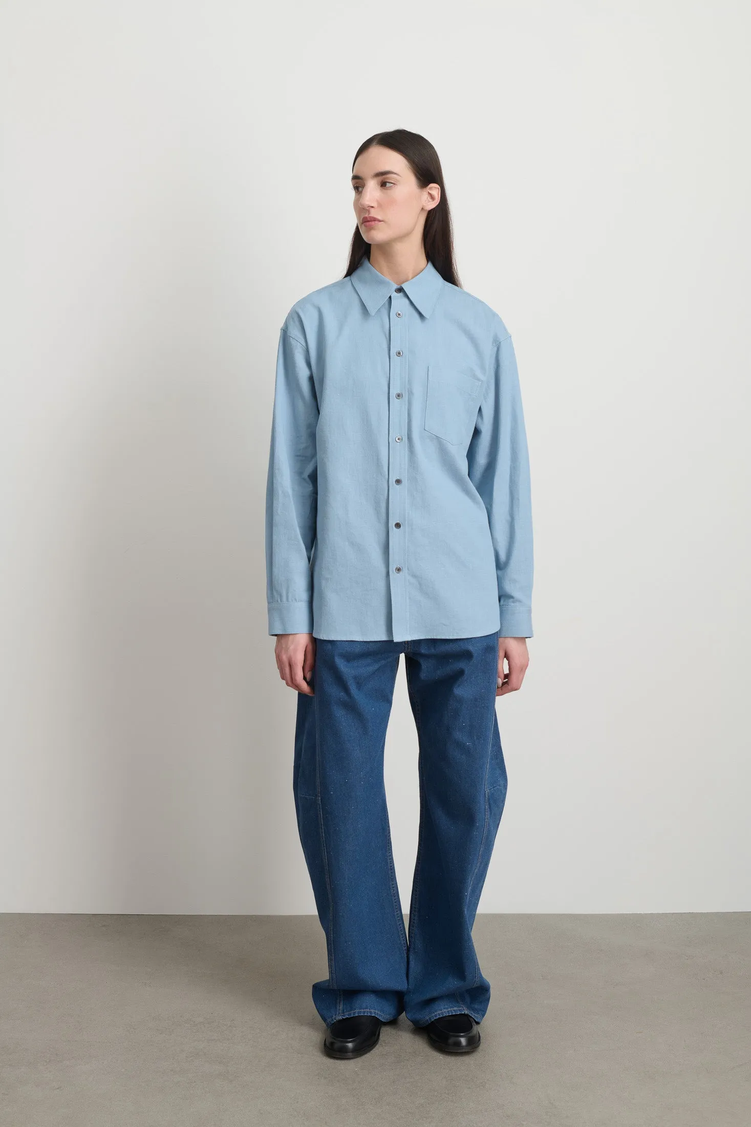 Ramona Shirt Lt. Blue Flannel sold by B Sides Jeans
