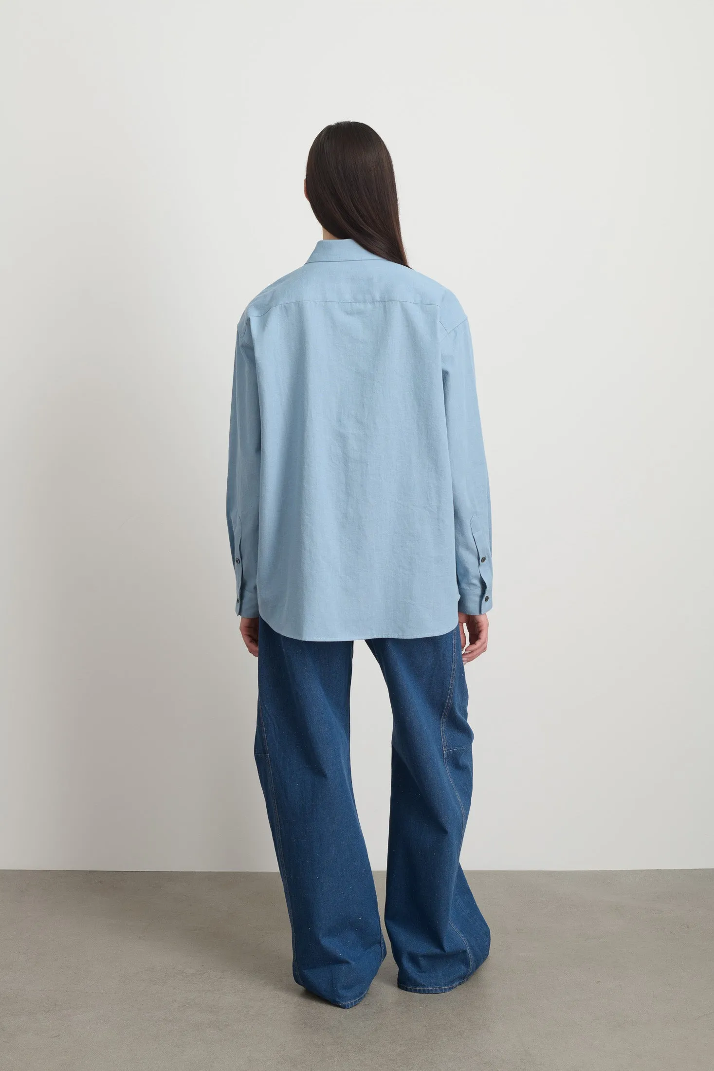 Ramona Shirt Lt. Blue Flannel sold by B Sides Jeans product image thumbnail 3