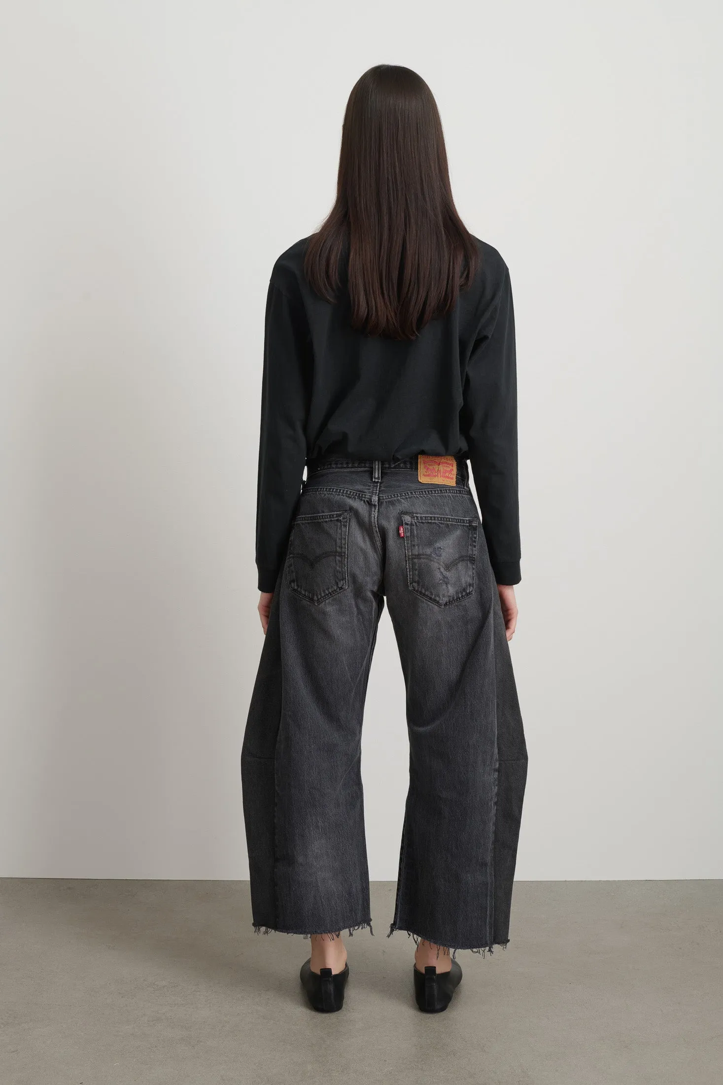 Vintage Lasso Jean Classic Faded Black Hand Tatted Lace sold by B Sides Jeans product image thumbnail 3