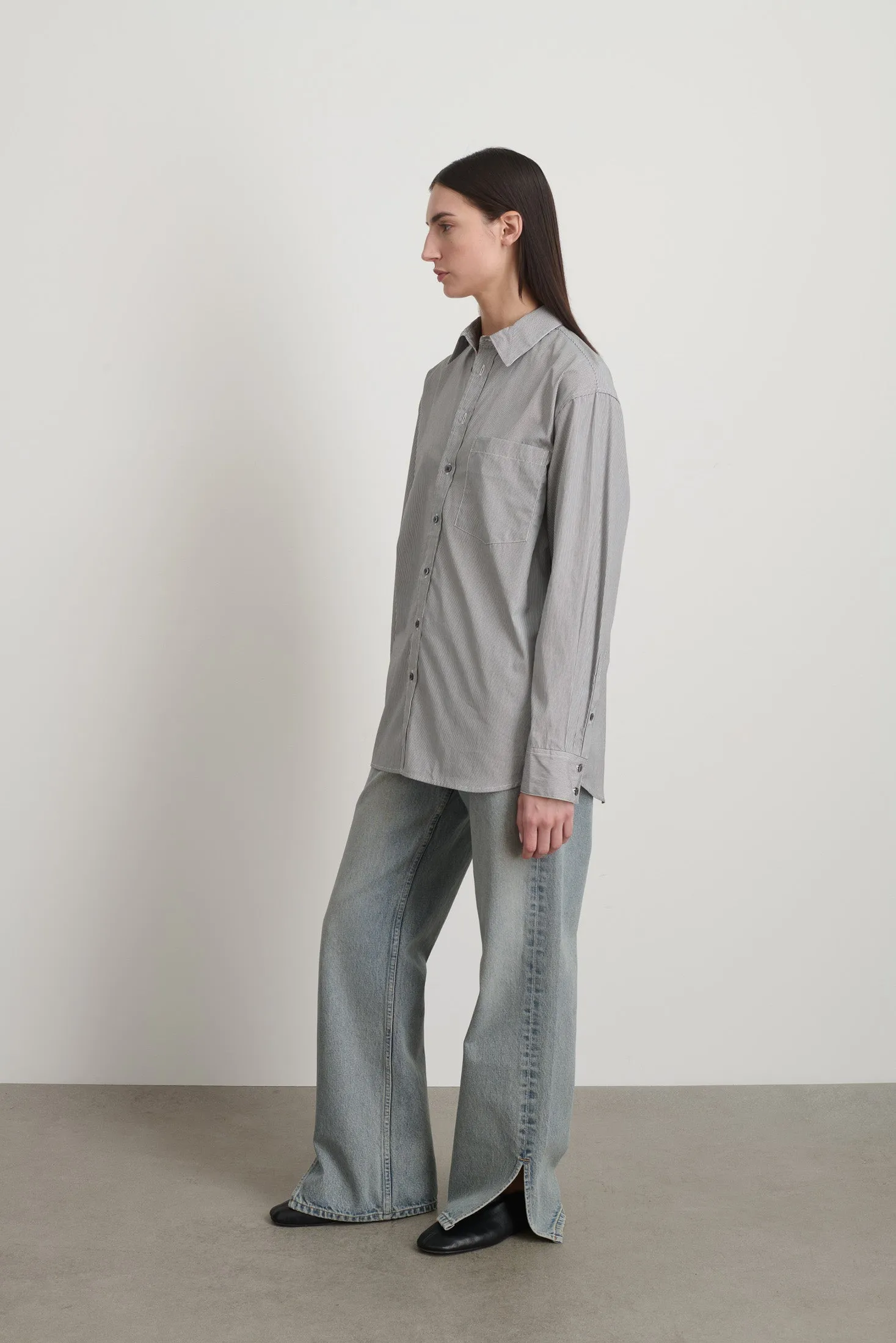 Nolan Shirt Black/White Stripe sold by B Sides Jeans product image thumbnail 5