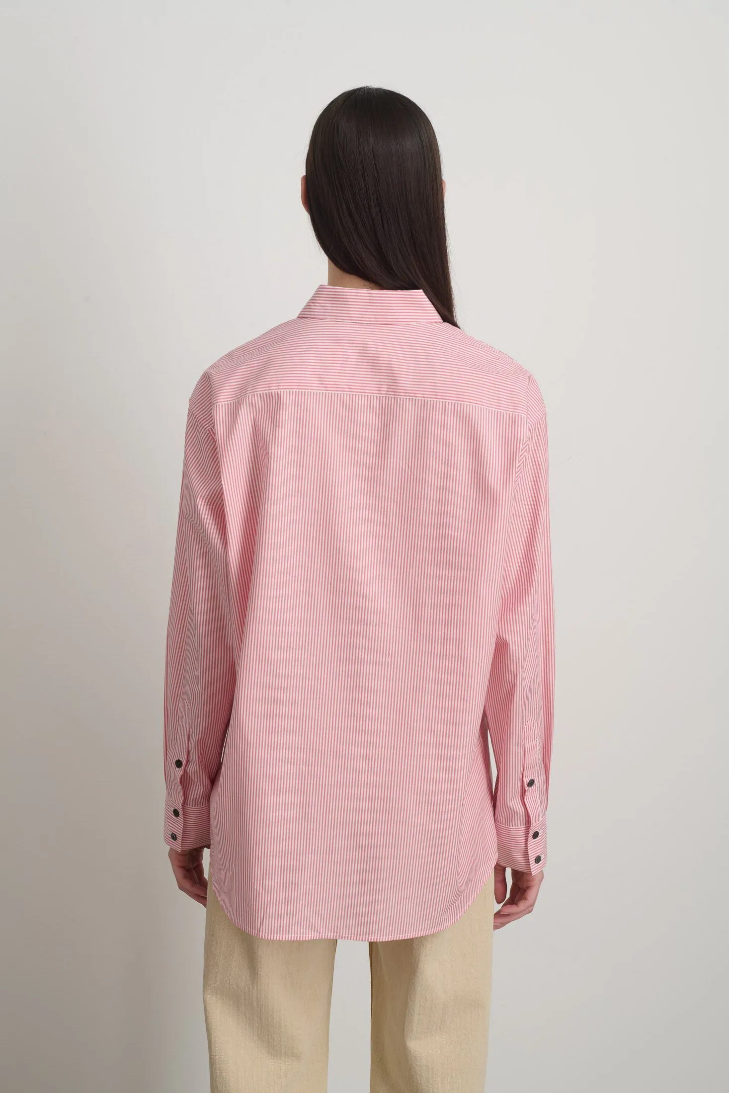 Nolan Shirt Pink/White Stripe sold by B Sides Jeans product image thumbnail 2