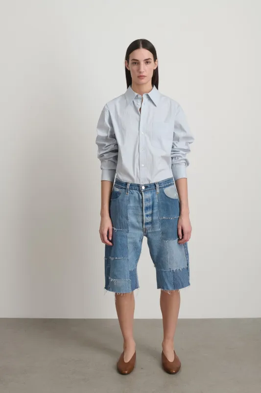 Reworked Vintage Madras Short Vintage Indigo made by B Sides Jeans