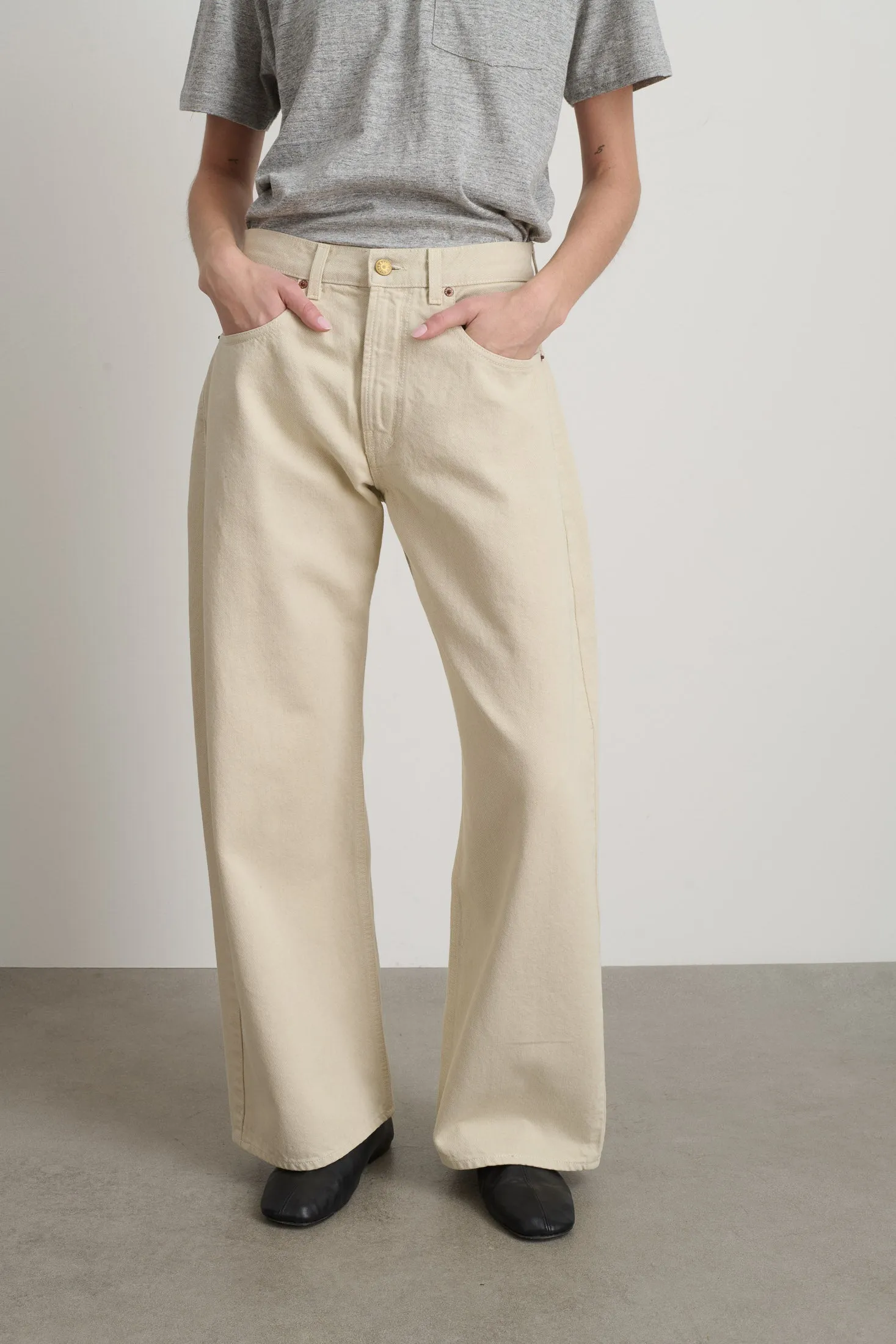 Floppy Jean Chalk Overdye sold by B Sides Jeans product image thumbnail 5