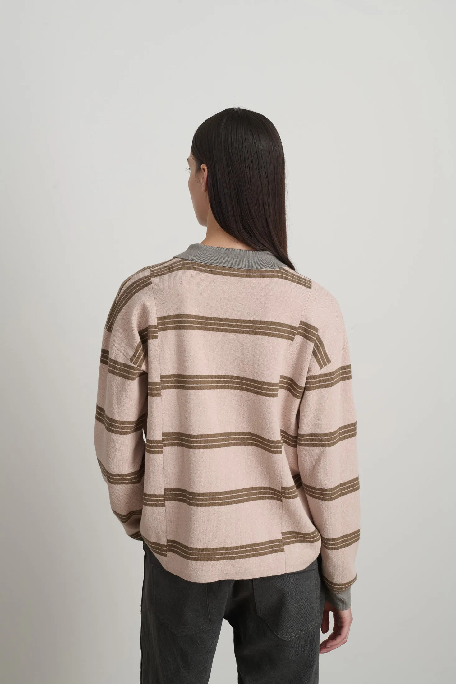 Rugby Shirt Pink/Grey sold by B Sides Jeans product image thumbnail 2