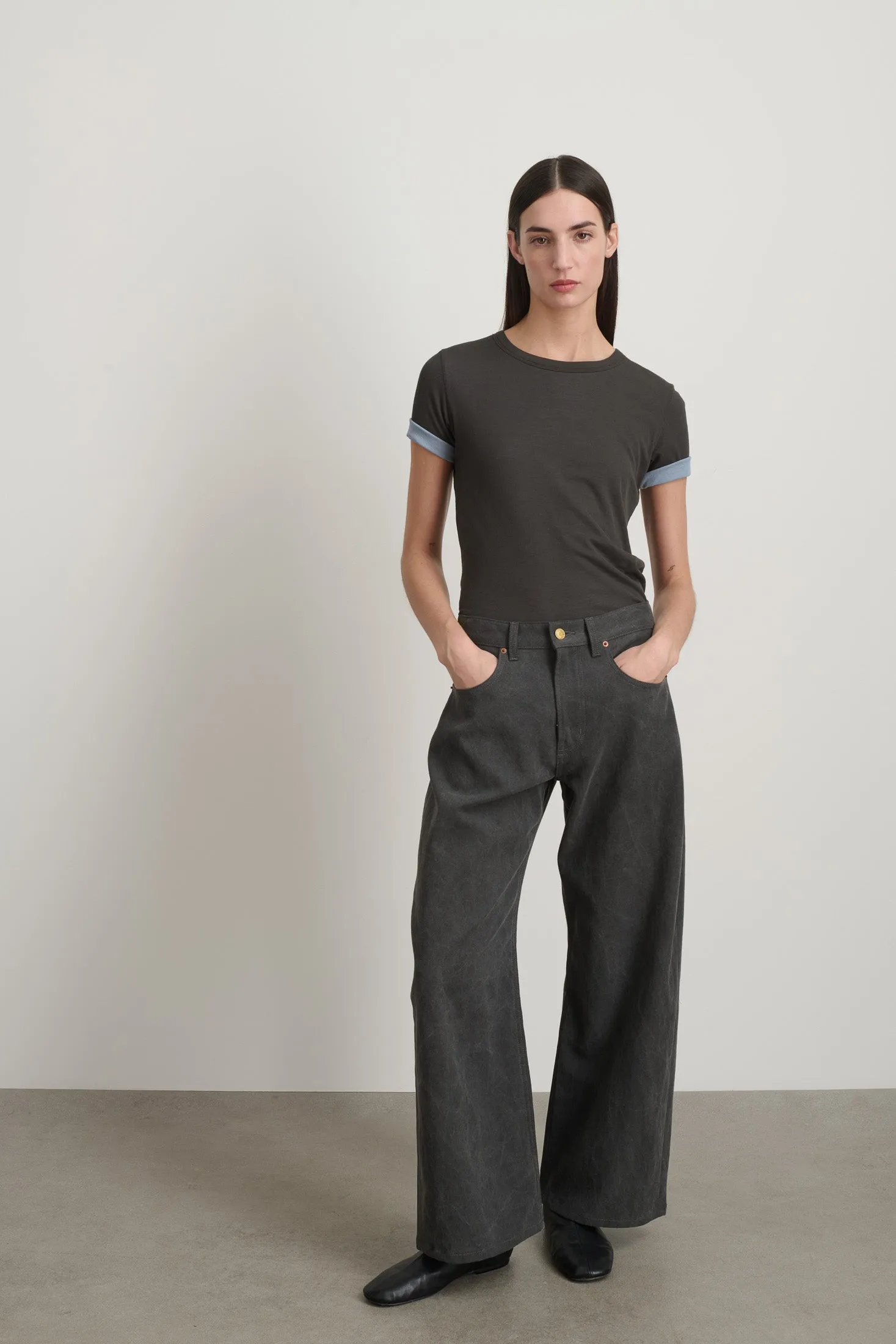 Floppy Jean Washed Black sold by B Sides Jeans