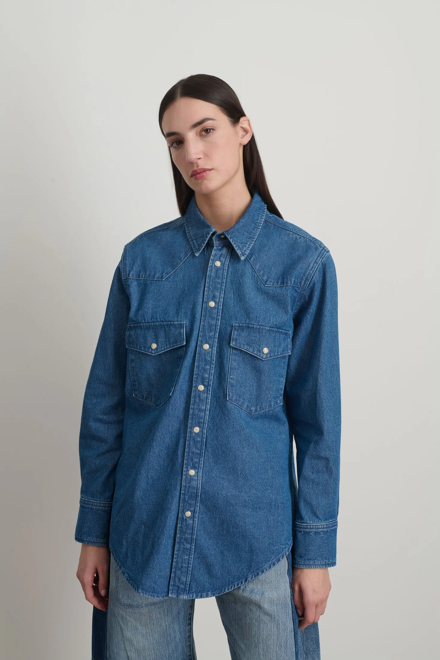 Liv Western Shirt Bessette Wash sold by B Sides Jeans