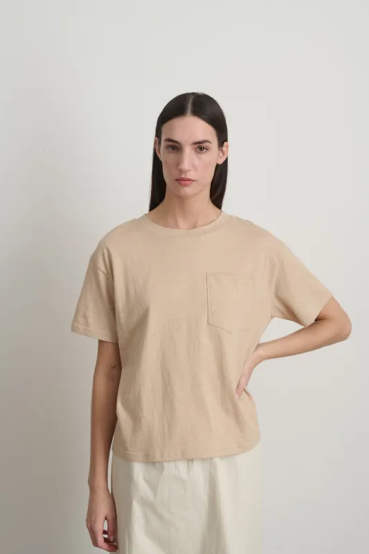 Atlas Pocket Tee Peach made by B Sides Jeans